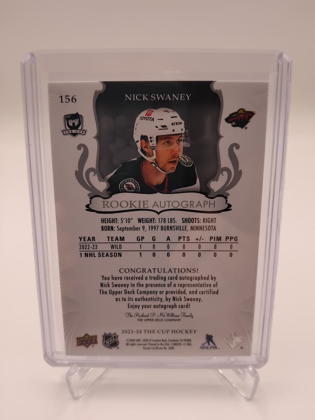 2023-24 The Cup Nick Swaney Rookie Auto 07/36