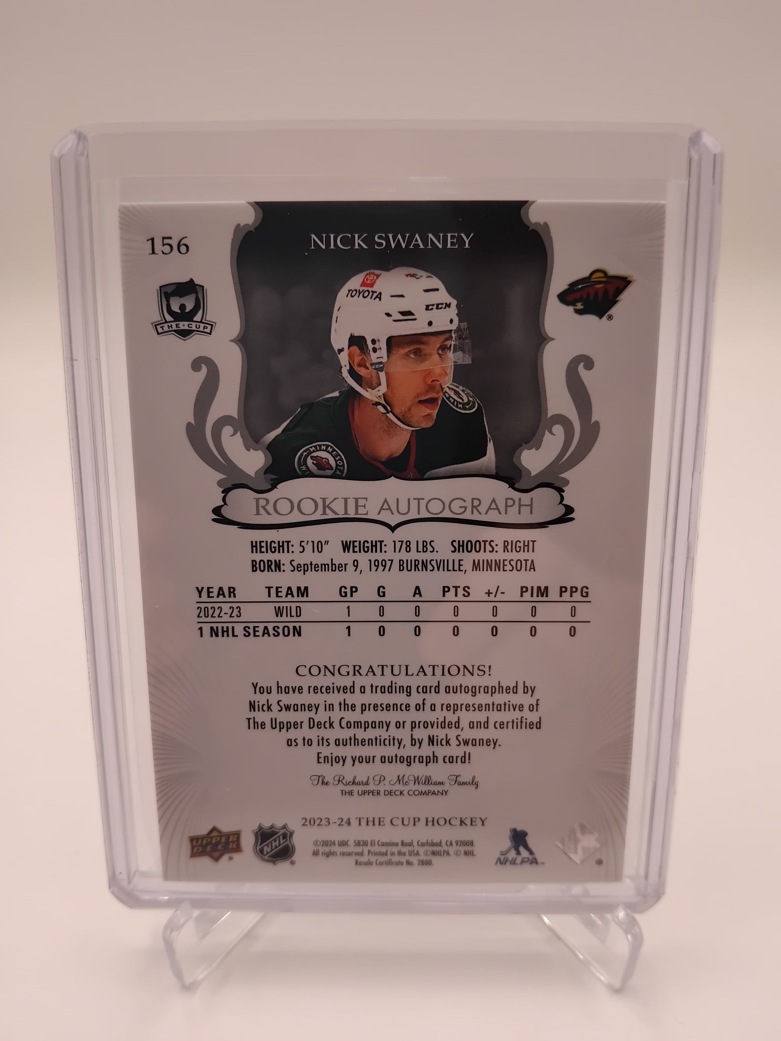 2023-24 The Cup Nick Swaney Rookie Auto 07/36