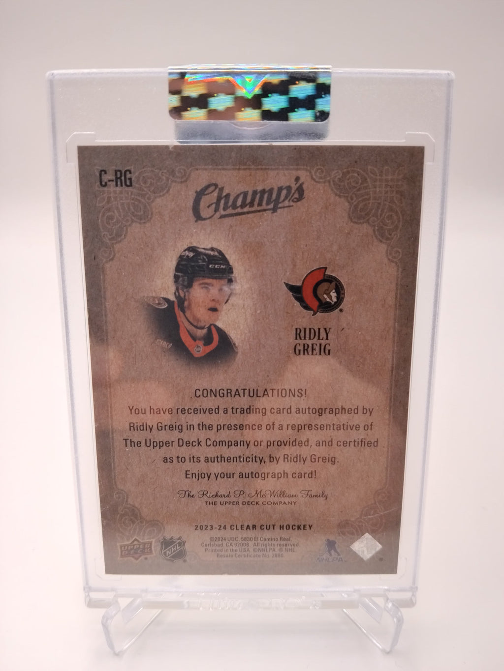 2023-24 Clear Cut Ridley Greig Champs Auto