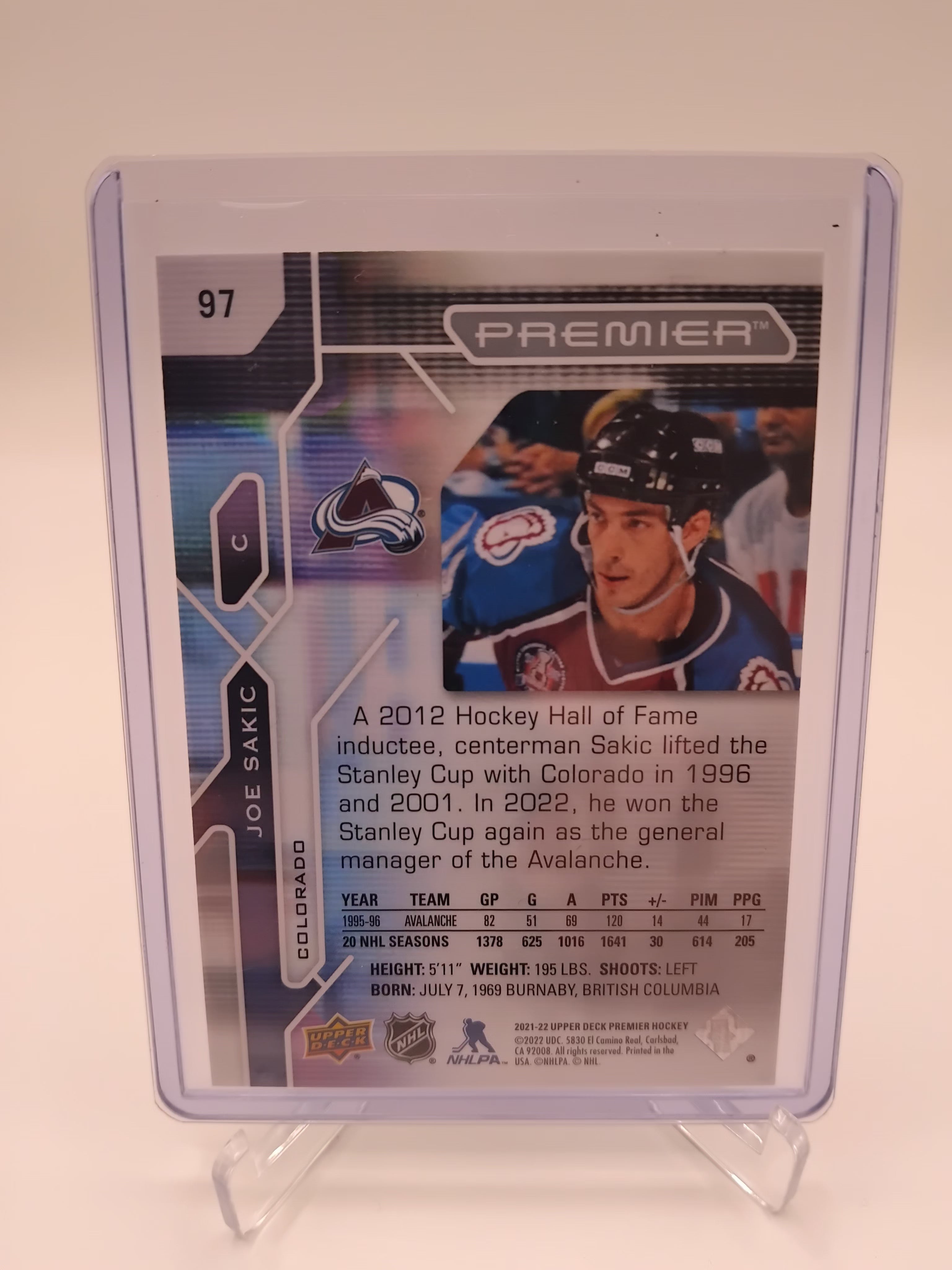 2021-22 Premier Joe Sakic 31/99