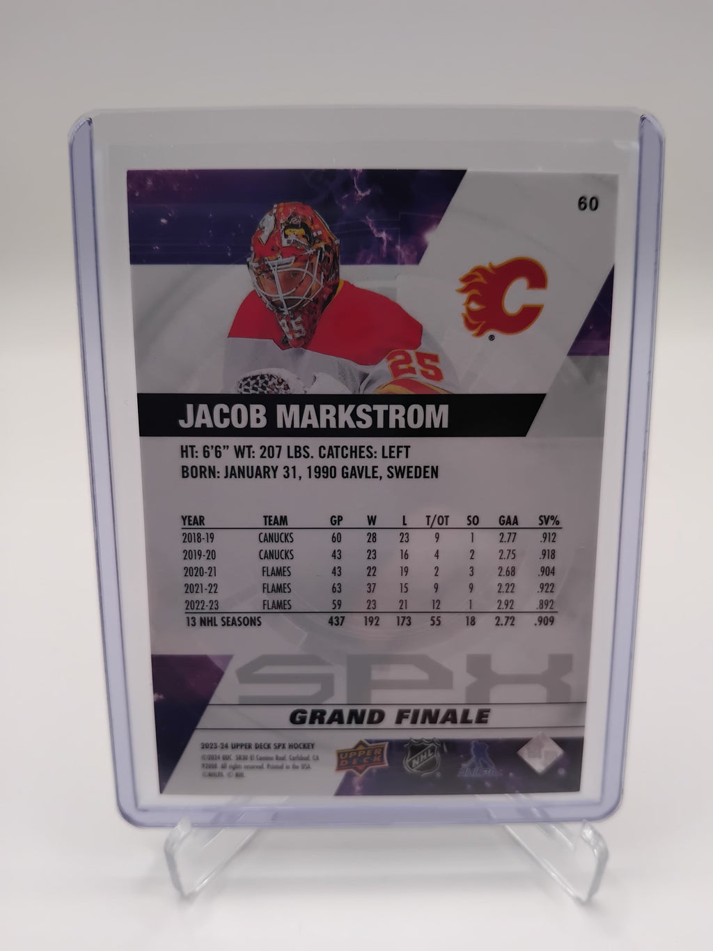 2023-23 SPX Jacob Markstrom Gold 17/50