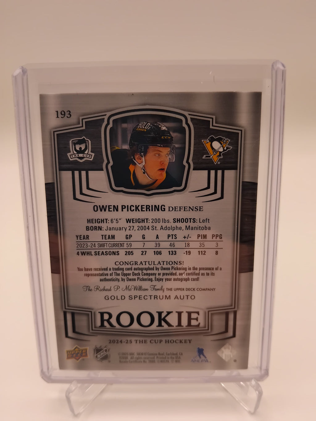 2024-25 The Cup Owen Pickering Auto Gold 23/36