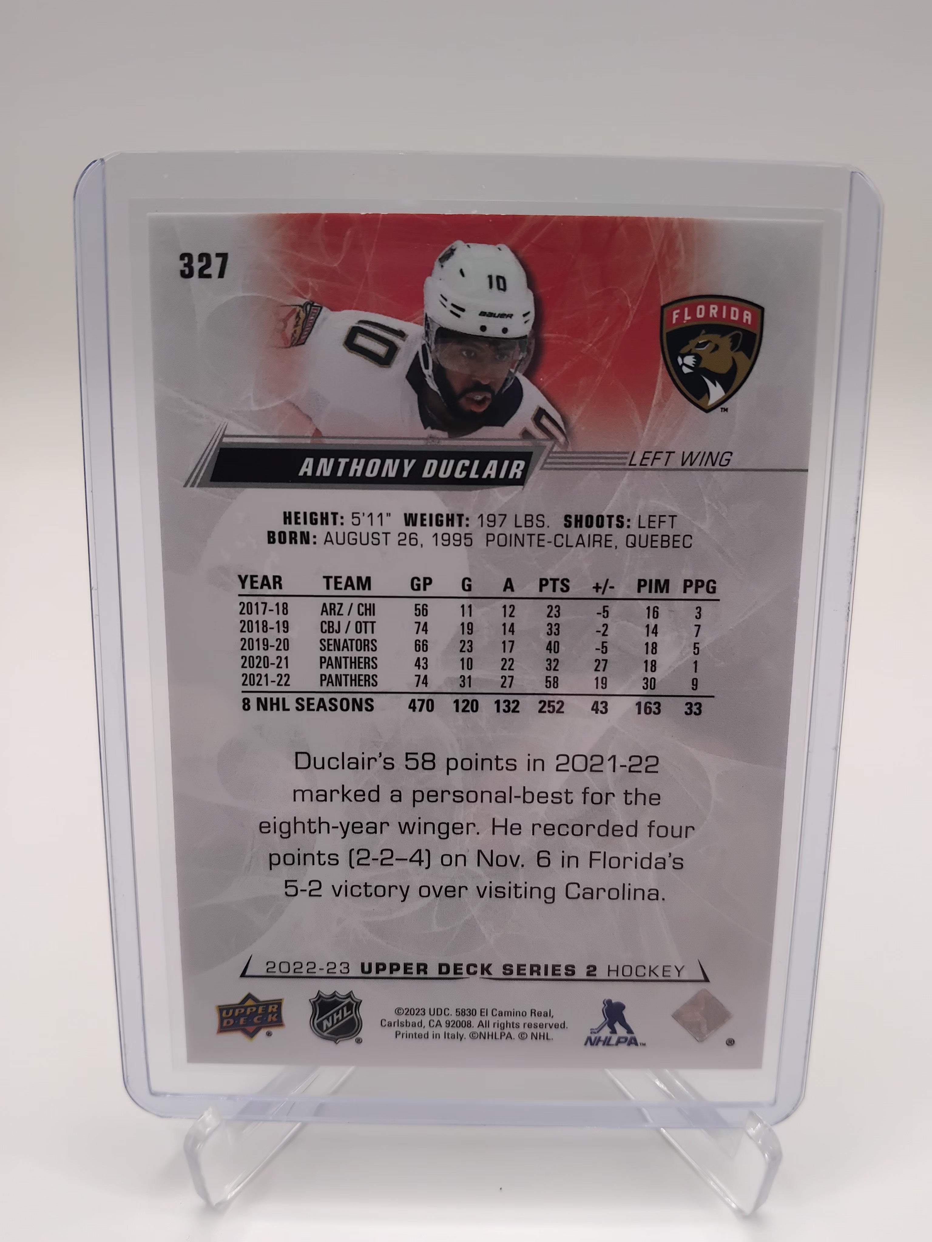 2022-23 Series 2 Anthony Duclair Exclusives 86/100