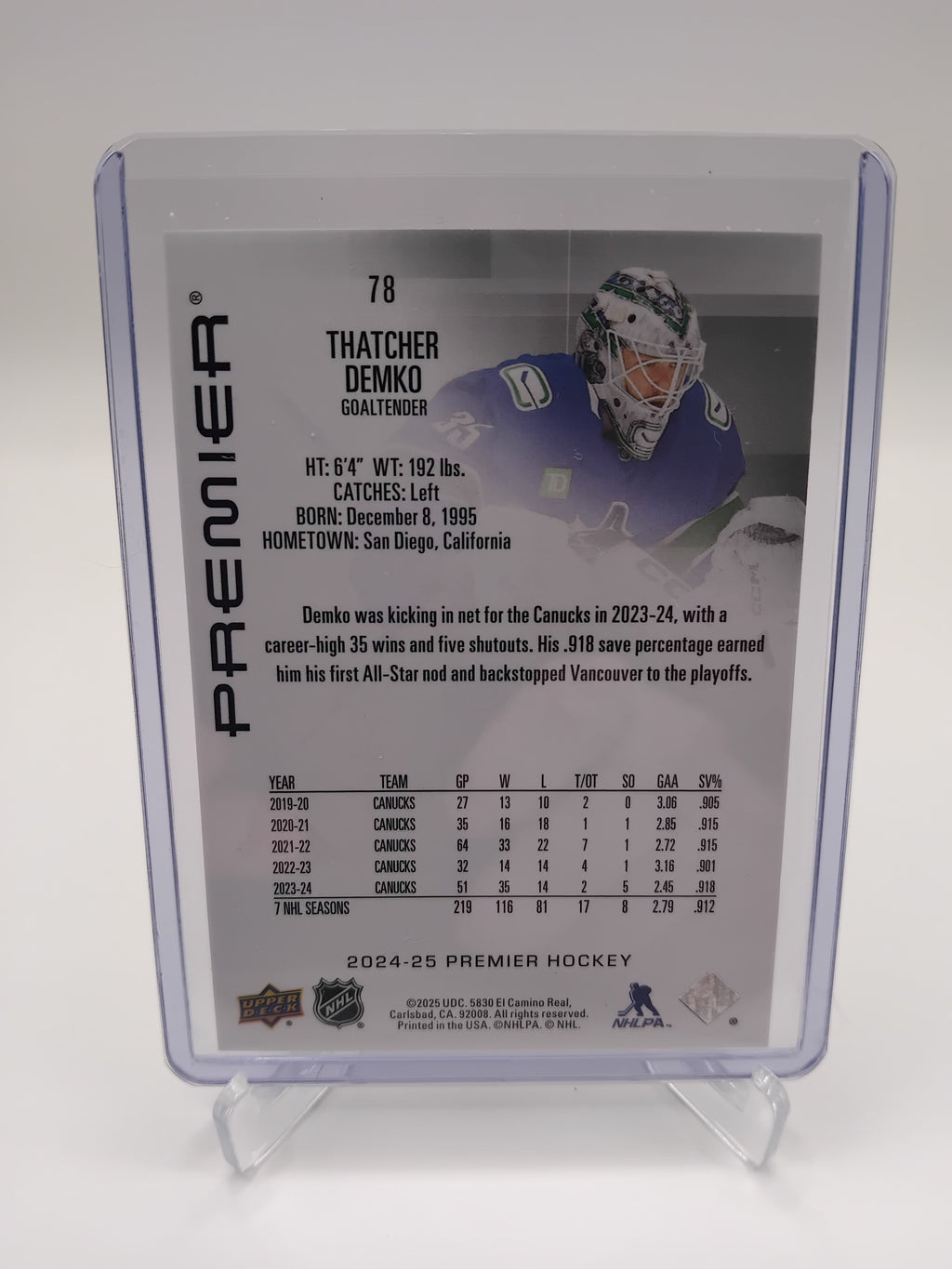 2024-25 Premier Thatcher Demko 022/299