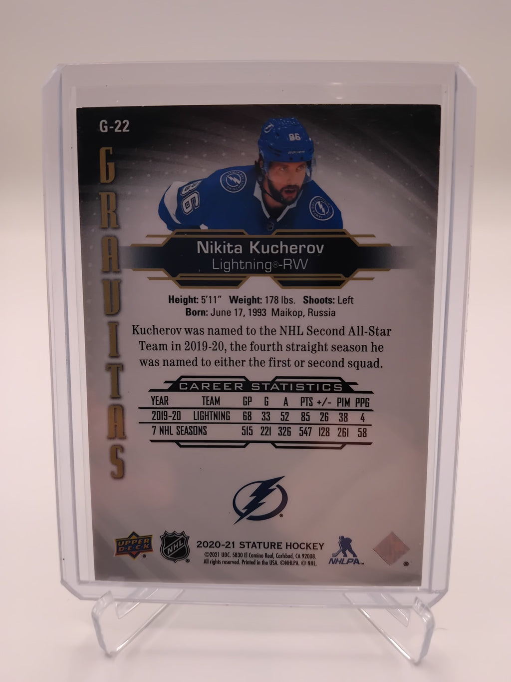 2020-21 Stature Nikita Kucherov Gravitas 65/149