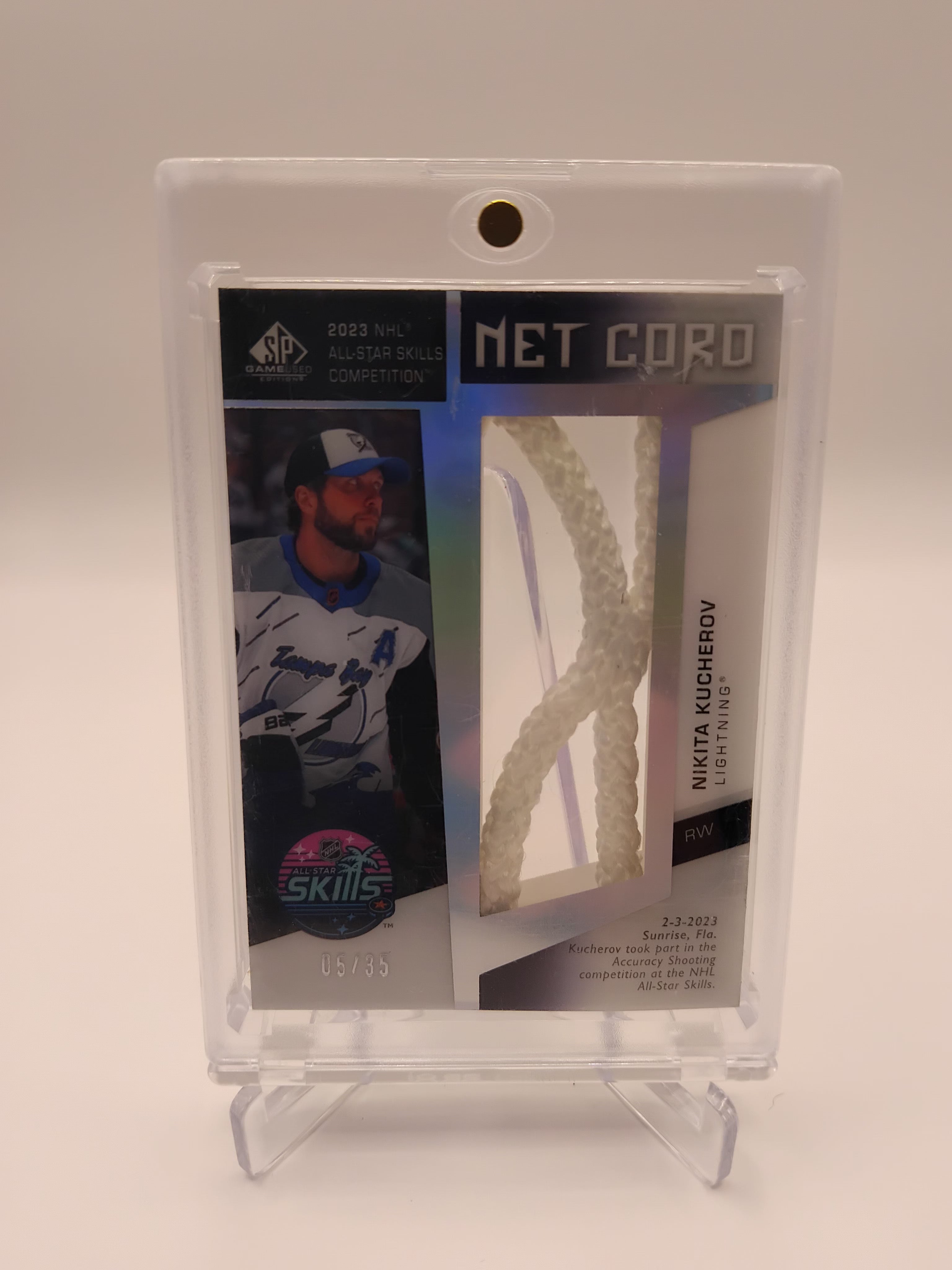 2023-24 SP Game Used Nikita Kucherov Net Cord 05/35
