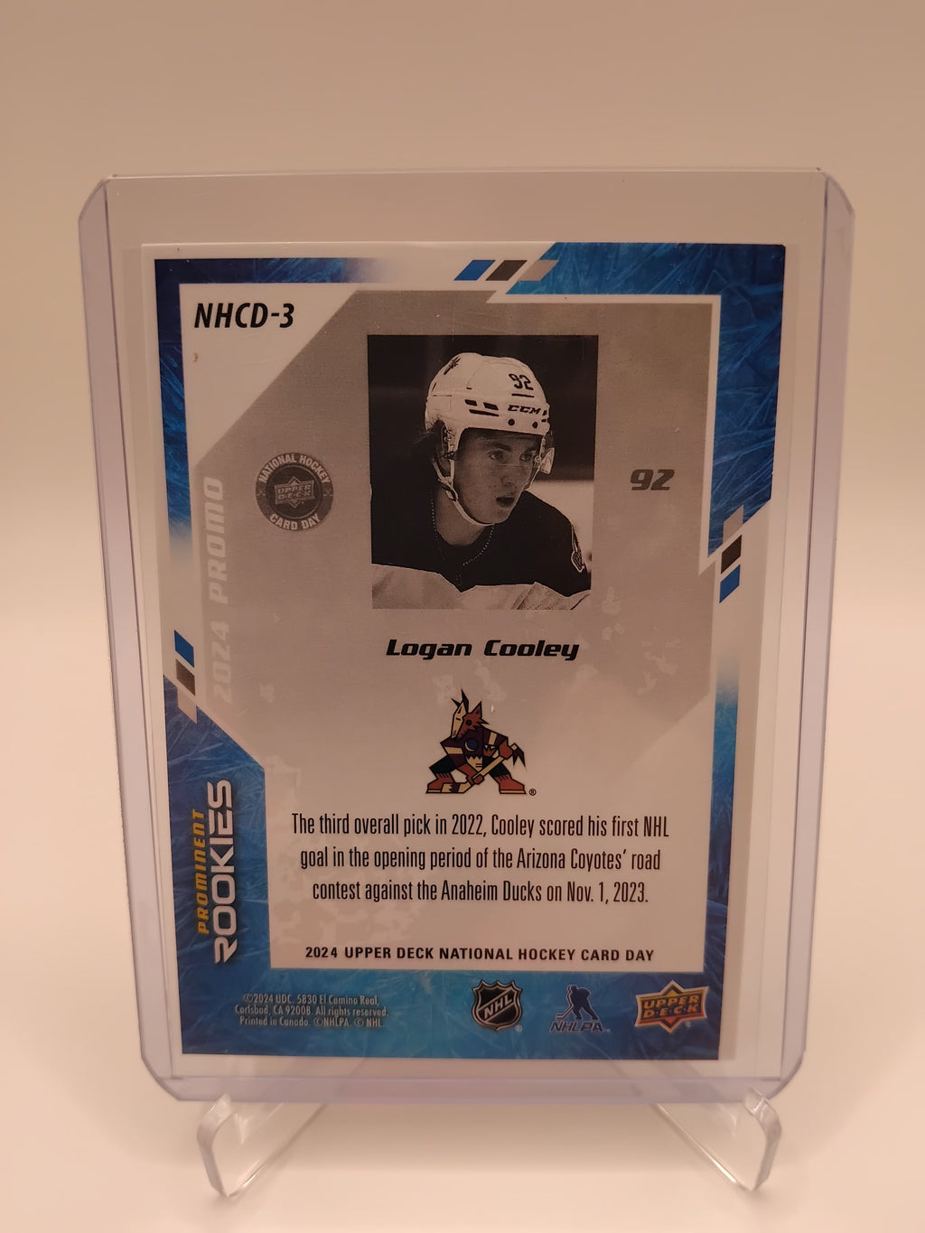 2024 National Hockey Card Day Logan Cooley Rookies
