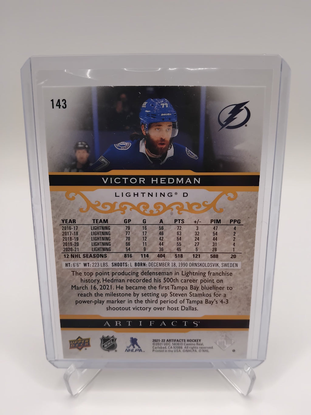 2021-22 Artifacts Victor Hedman 02/75