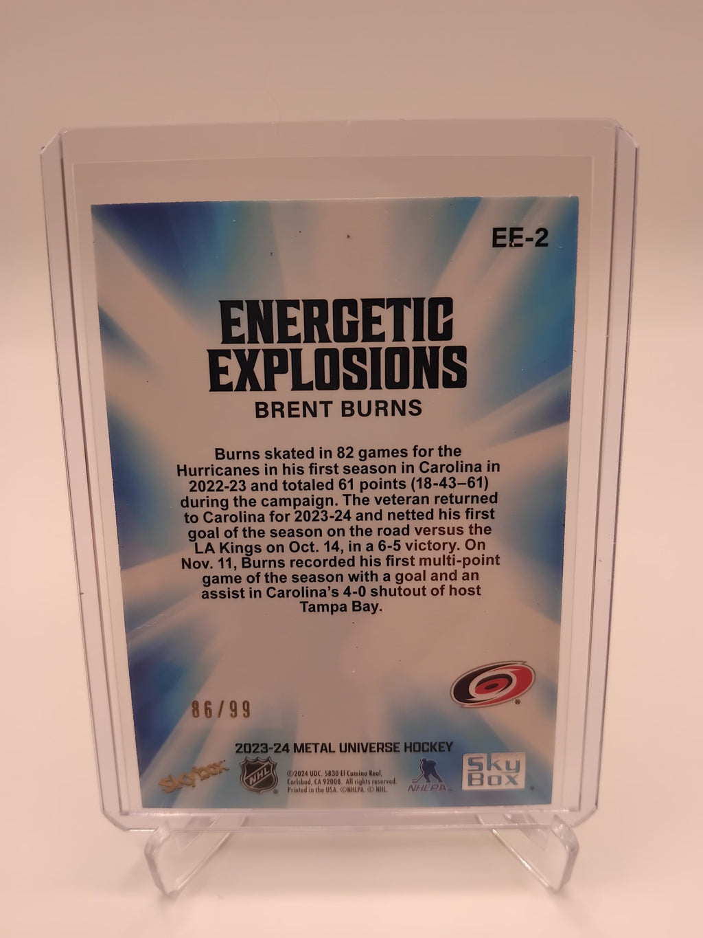 2023-24 Metal Universe Brent Burns Energetic Explosions 86/99