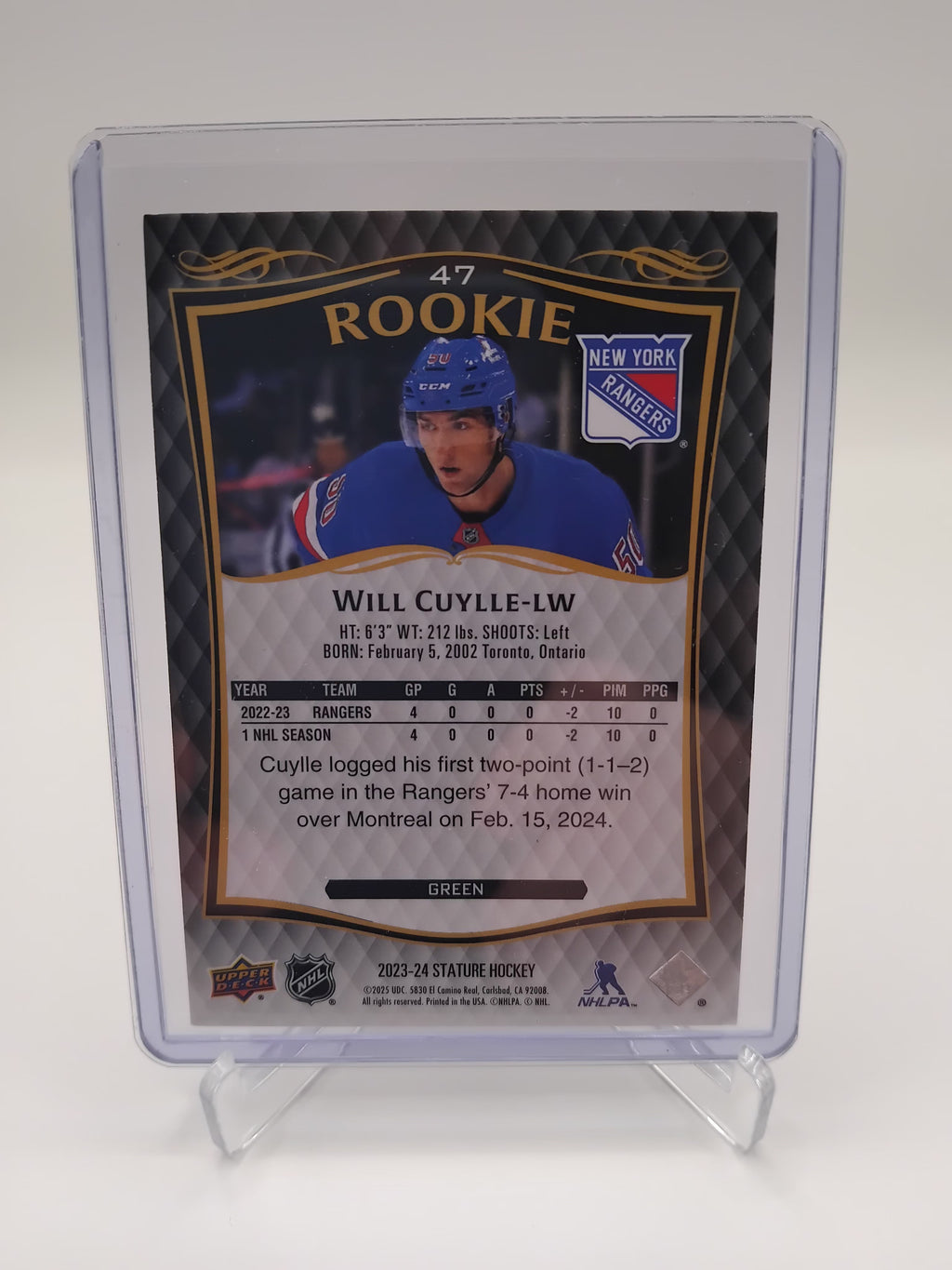 2023-24 Stature Will Cuylle 124/375