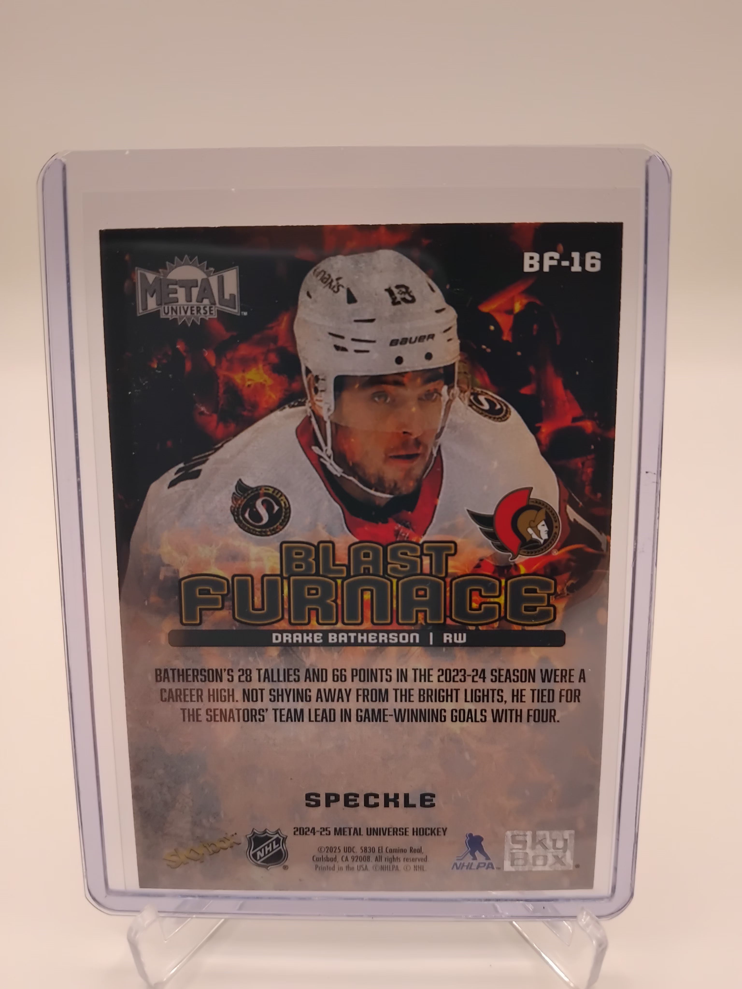 2024-25 Metal Universe Drake Batherson Blast Furnace 006/199