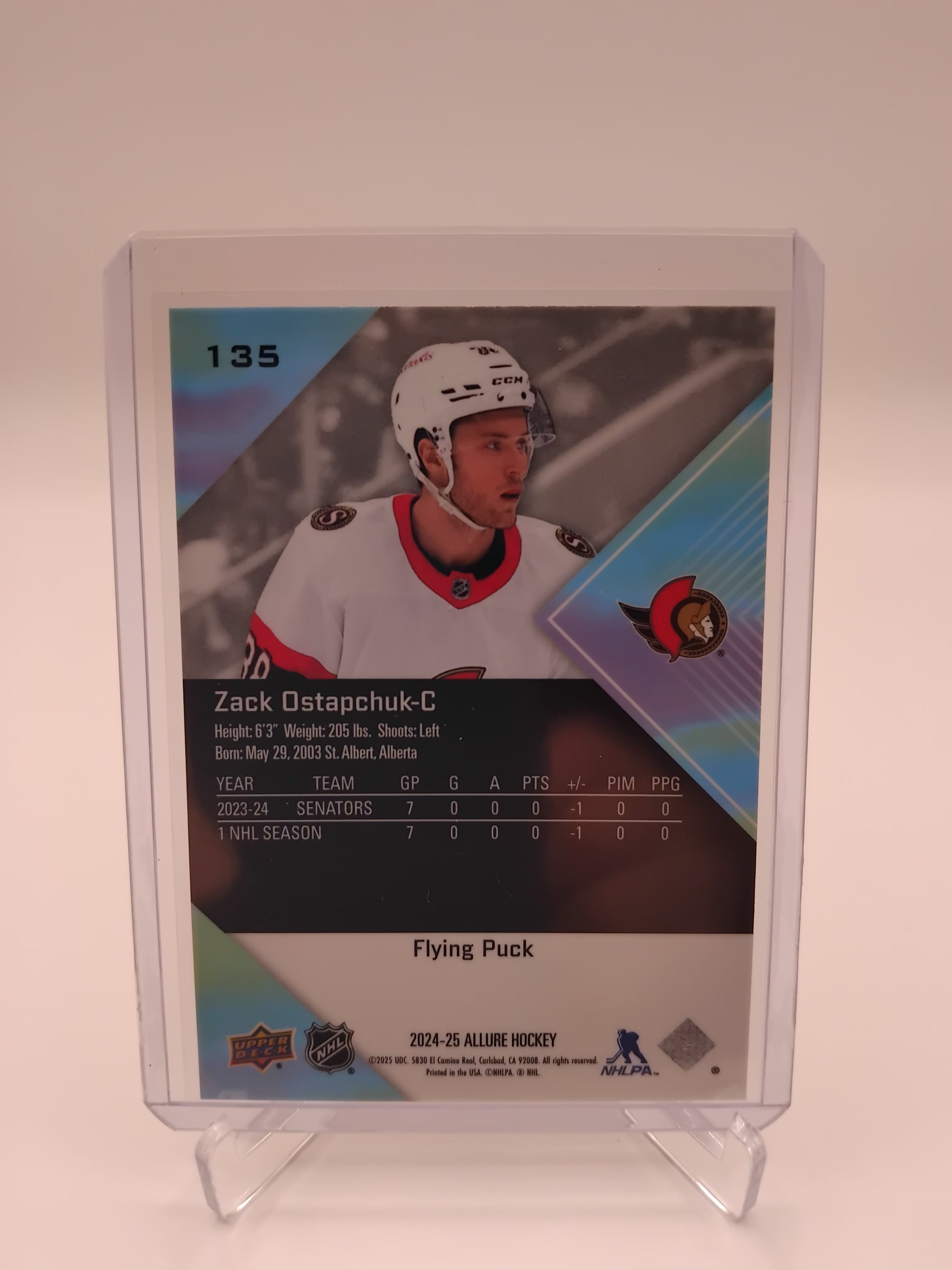 2024-25 Allure Zack Ostapchuk Flying Puck SP