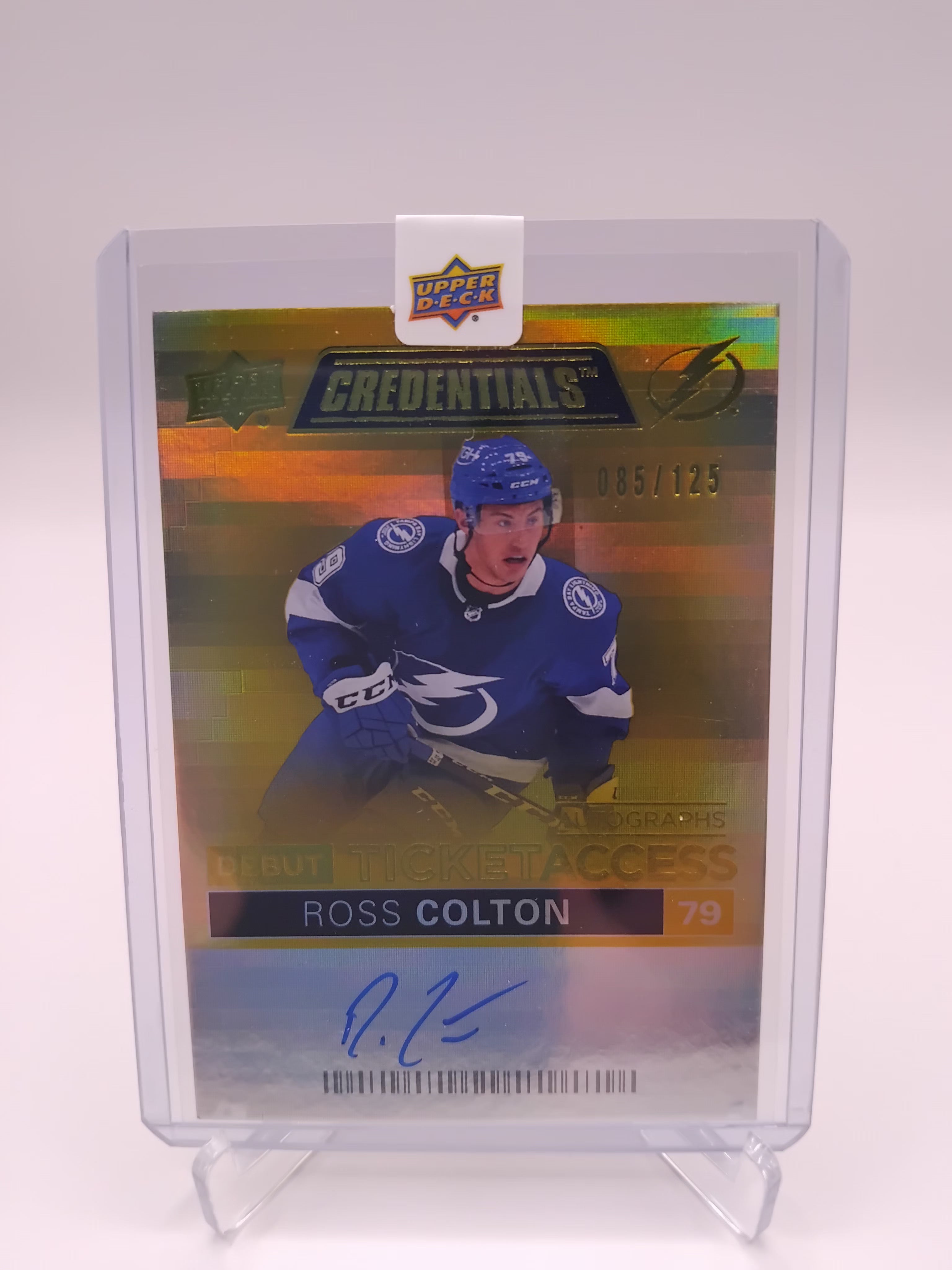 2021-22 Credentials Ross Colton Debut Ticket Access Auto 085/125 Redemption