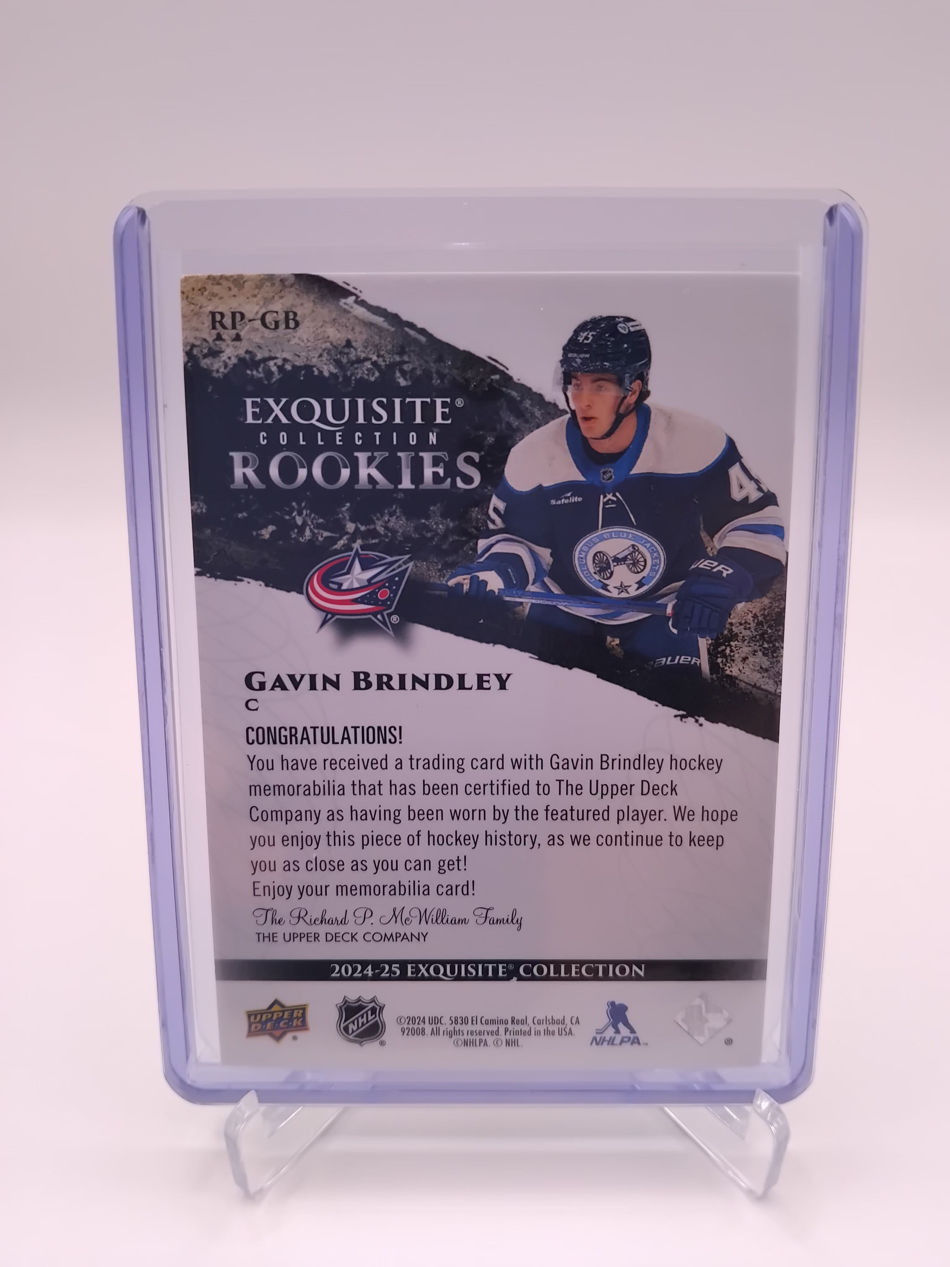 2024-25 Black Diamond Gavin Brindley Patch 37/99