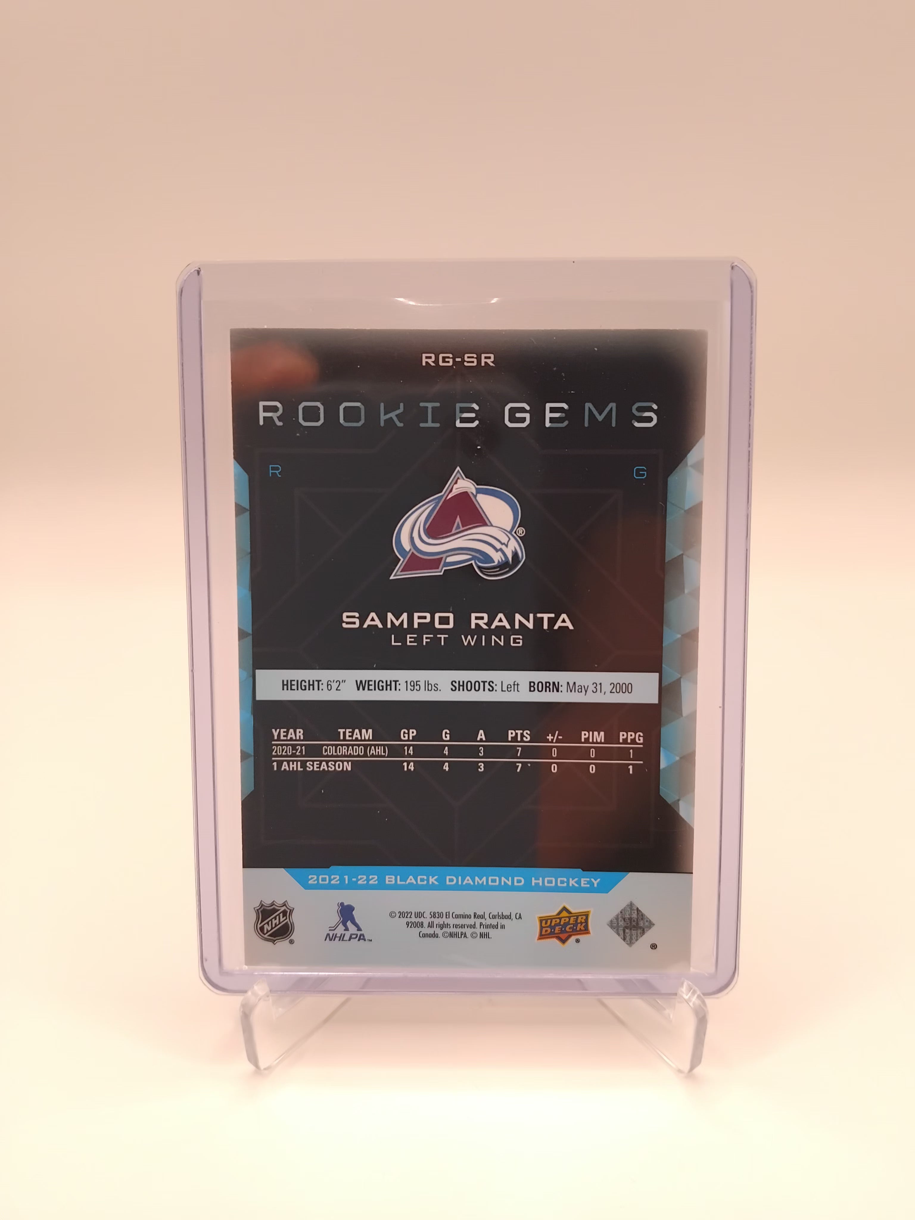 2021-22 Black Diamond Sampo Ranta Rookie Gems 88/99