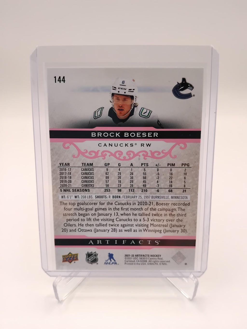 2021-22 Artifacts Brock Boeser 04/35