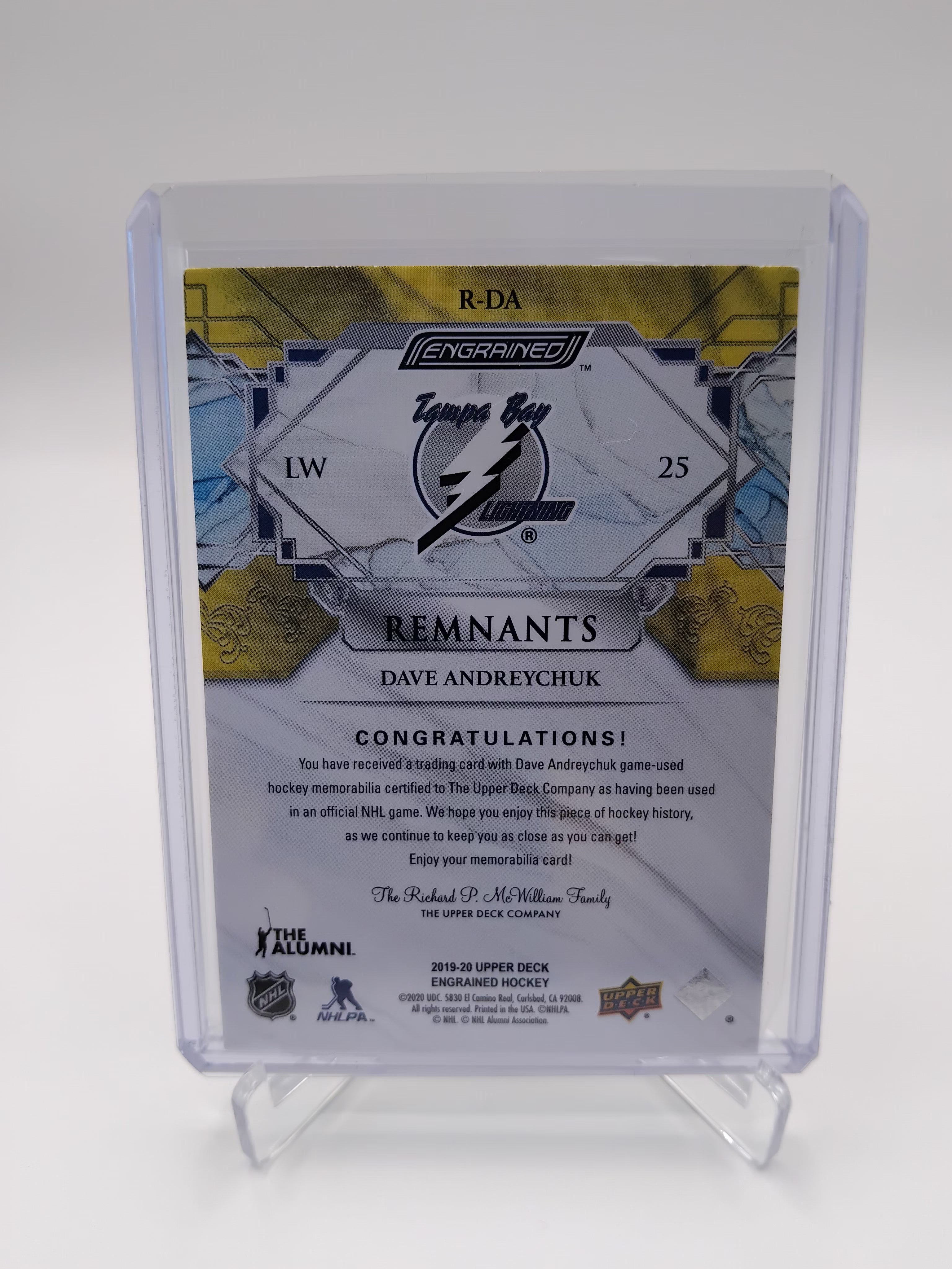 2019-20 Engrained Dave Andreychuk Remnants Stick 047/100