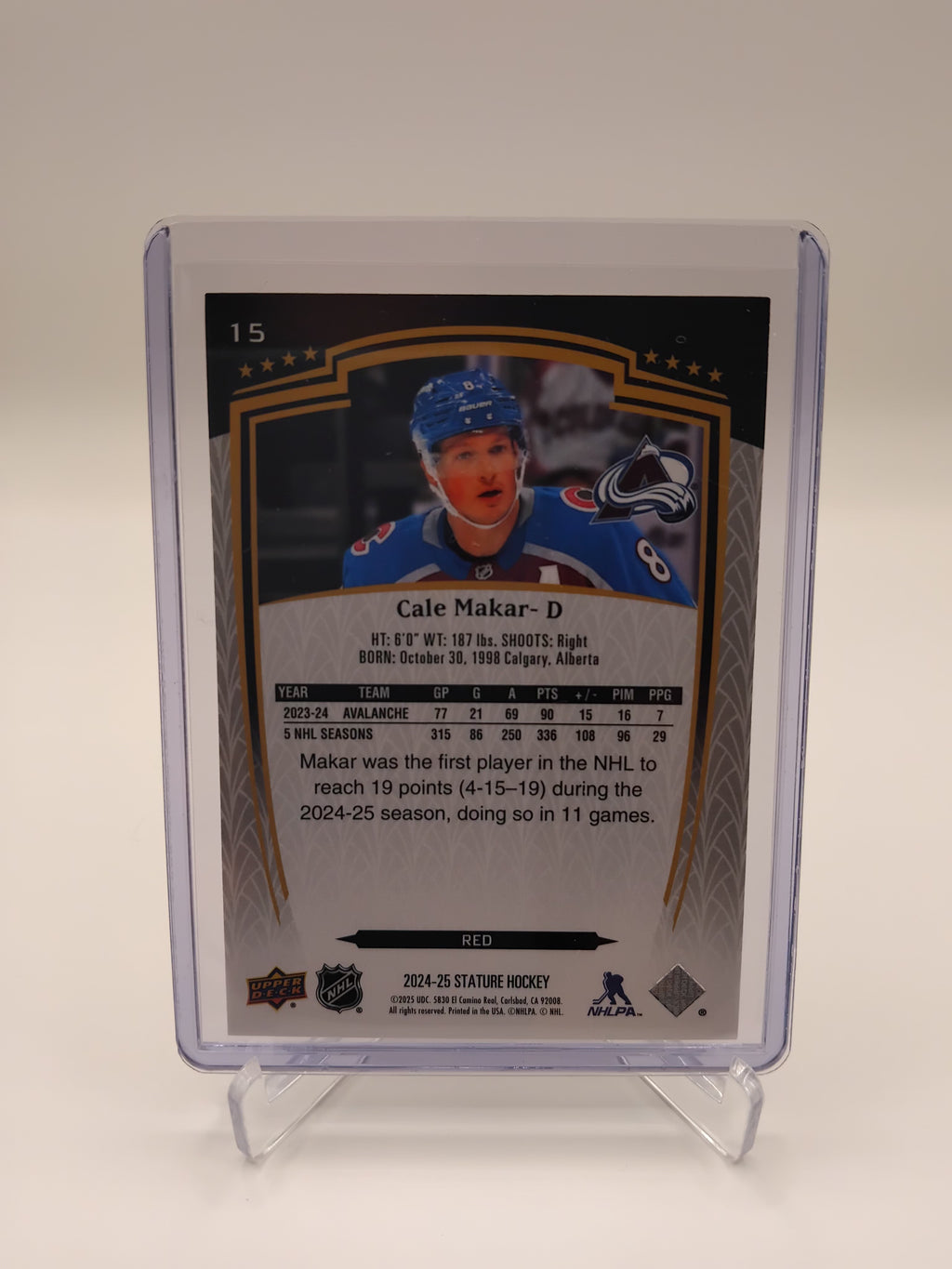 2024-25 Stature Cale Makar 212/249