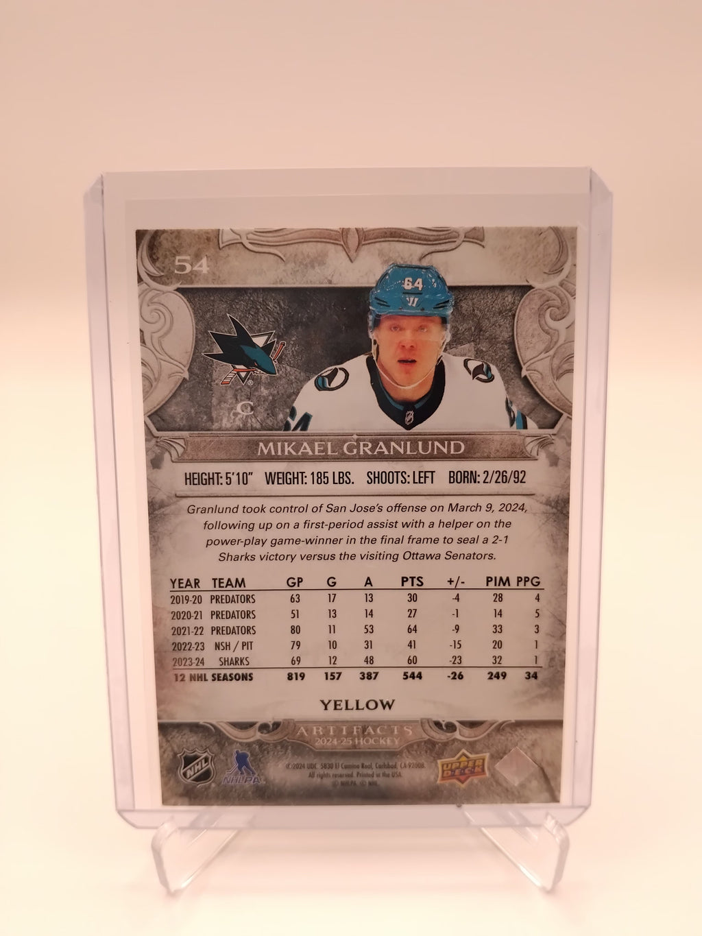 2024-25 Artifacts Mikael Granlund 24/50