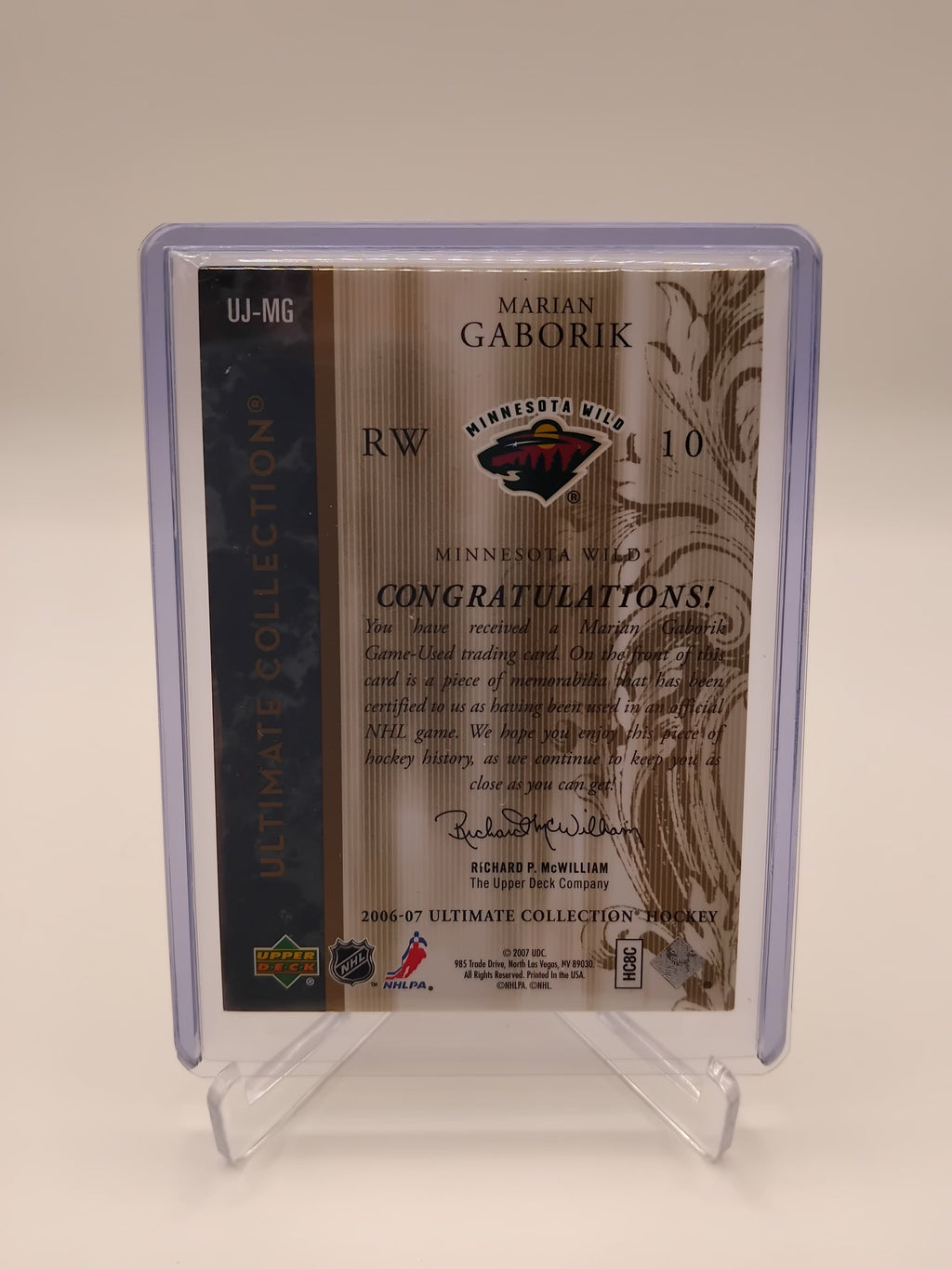 2006-07 Ultimate Collection Marian Gaborik Patch 09/75