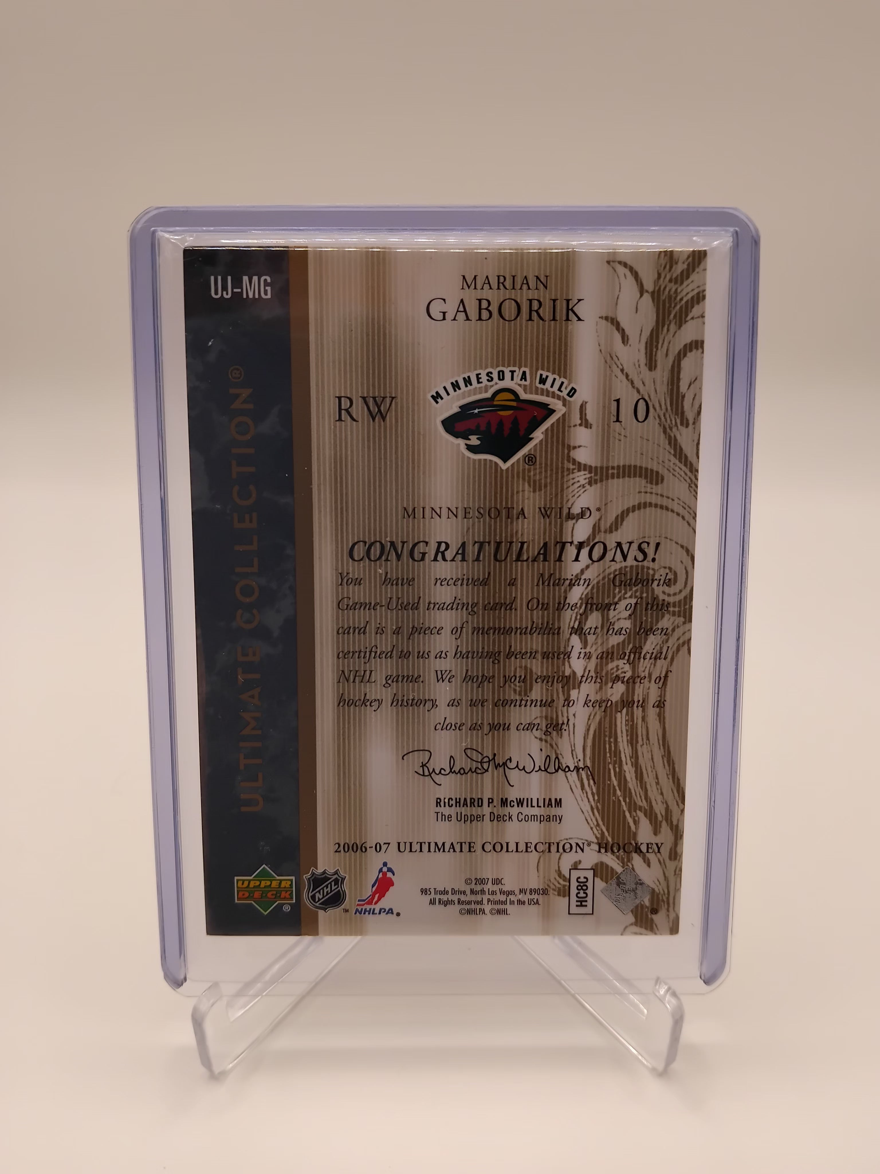 2006-07 Ultimate Collection Marian Gaborik Patch 09/75