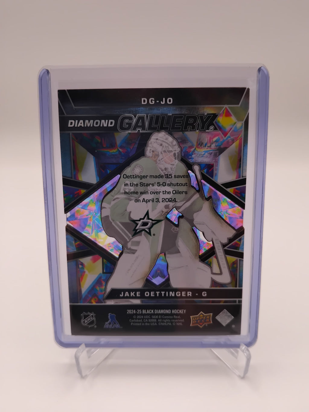 2024-25 Black Diamond Jake Oettinger Diamond Gallery