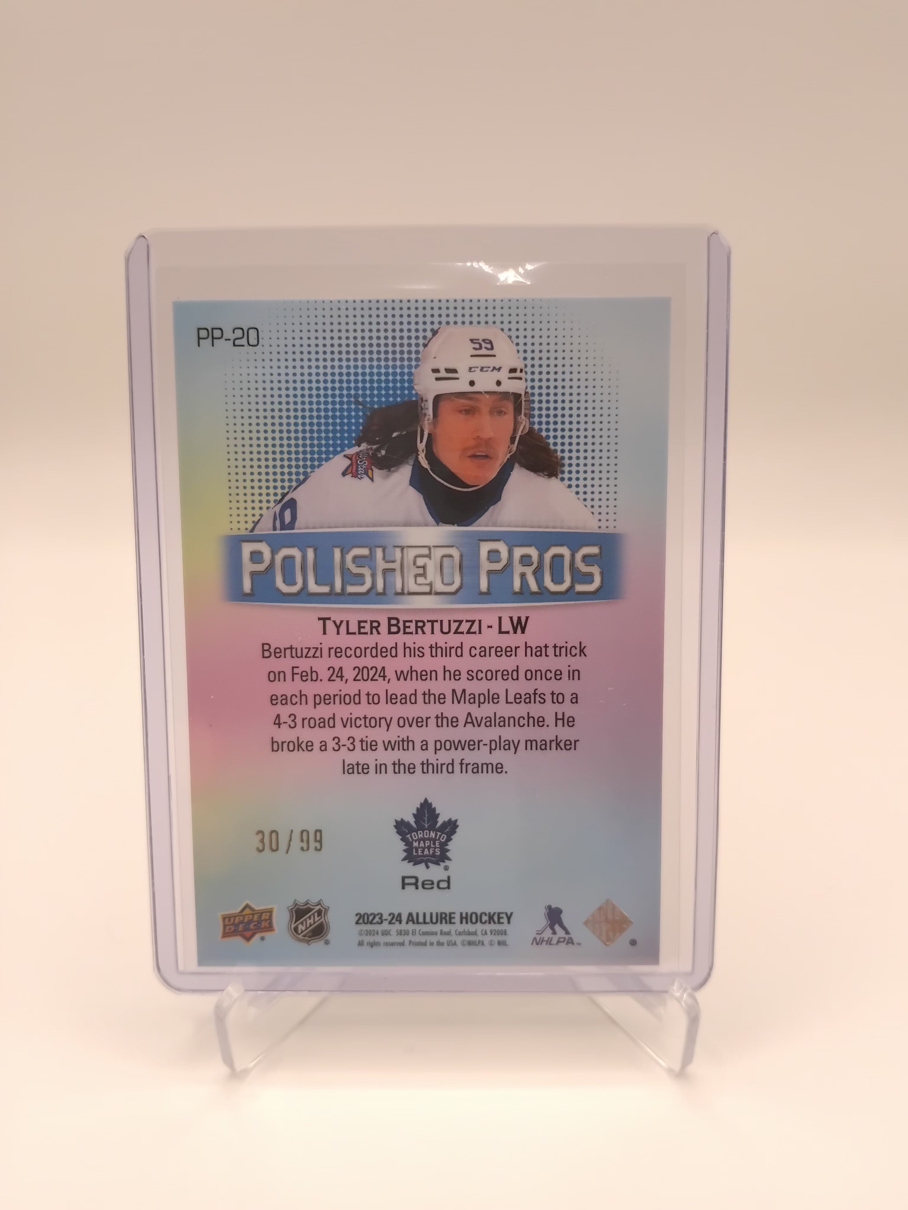 2023-24 Allure Tyler Bertuzzi Polished Pros 30/99