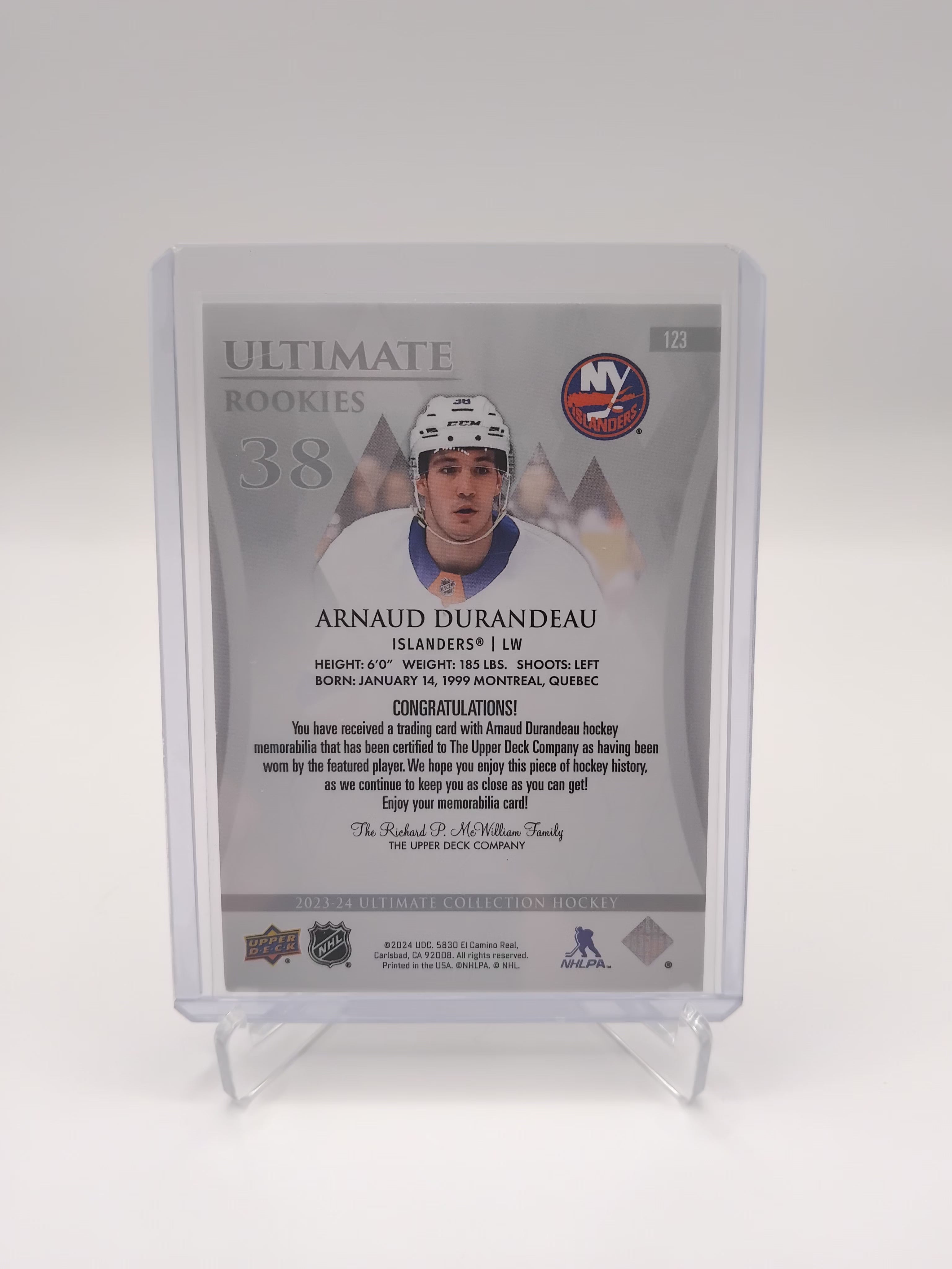 2023-24 Ultimate Collection Arnaud Durandeau Jersey 310/599