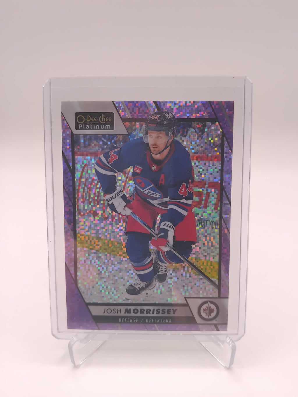 2023-24 OPC Platinum Josh Morrissey Violet Pixels 289/299