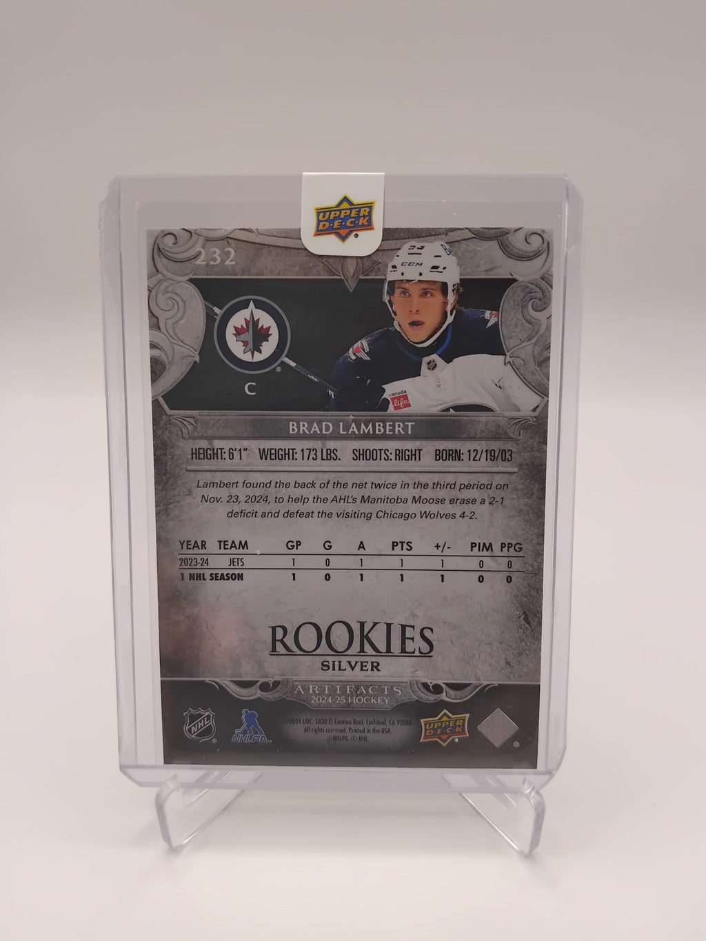 2024-25 Artifacts Brad Lambert 803/899 Redemption