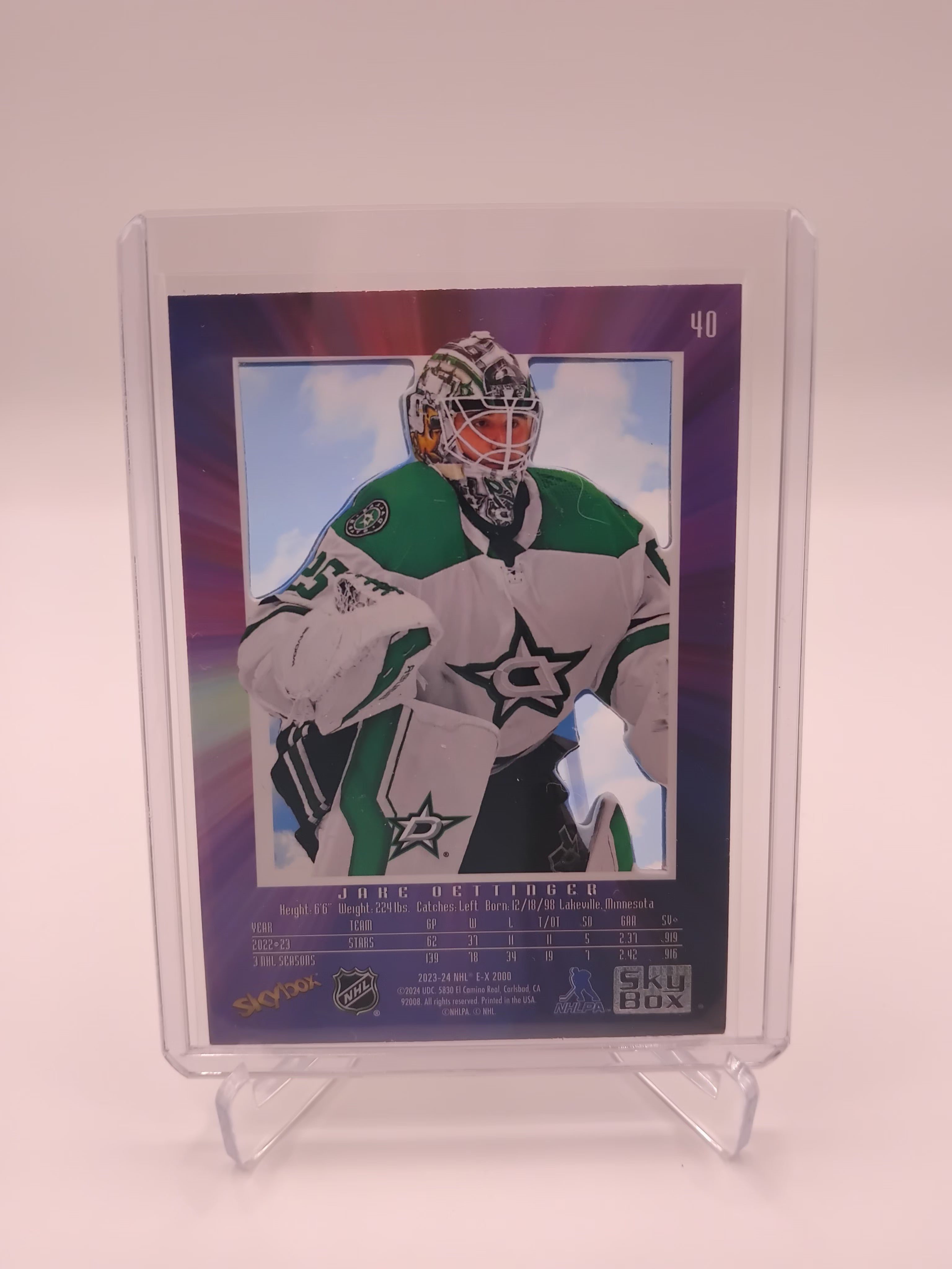 2023-24 Skybox Ex-2000 Jake Oettinger