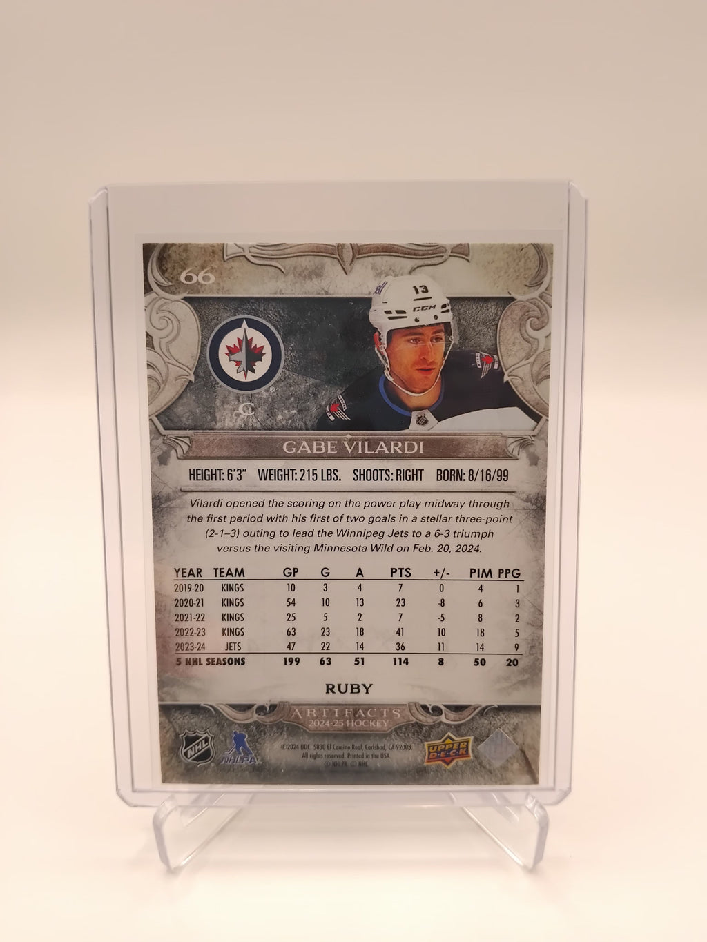 2024-25 Artifacts Gabe Vilardi 322/499