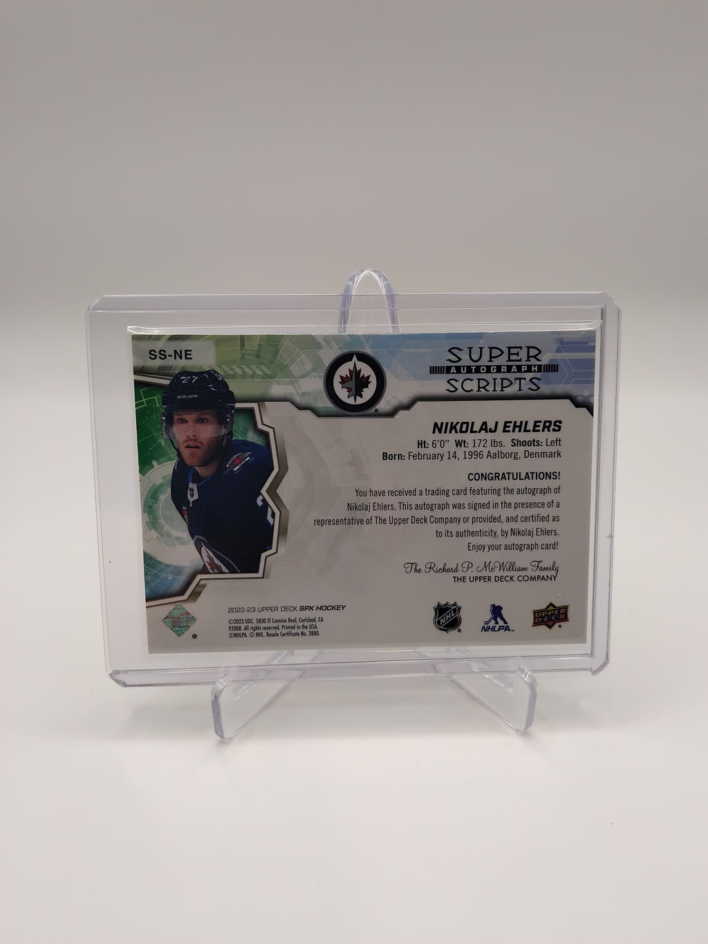 2022-23 SPX Nikolaj Ehlers Superscripts 17/25