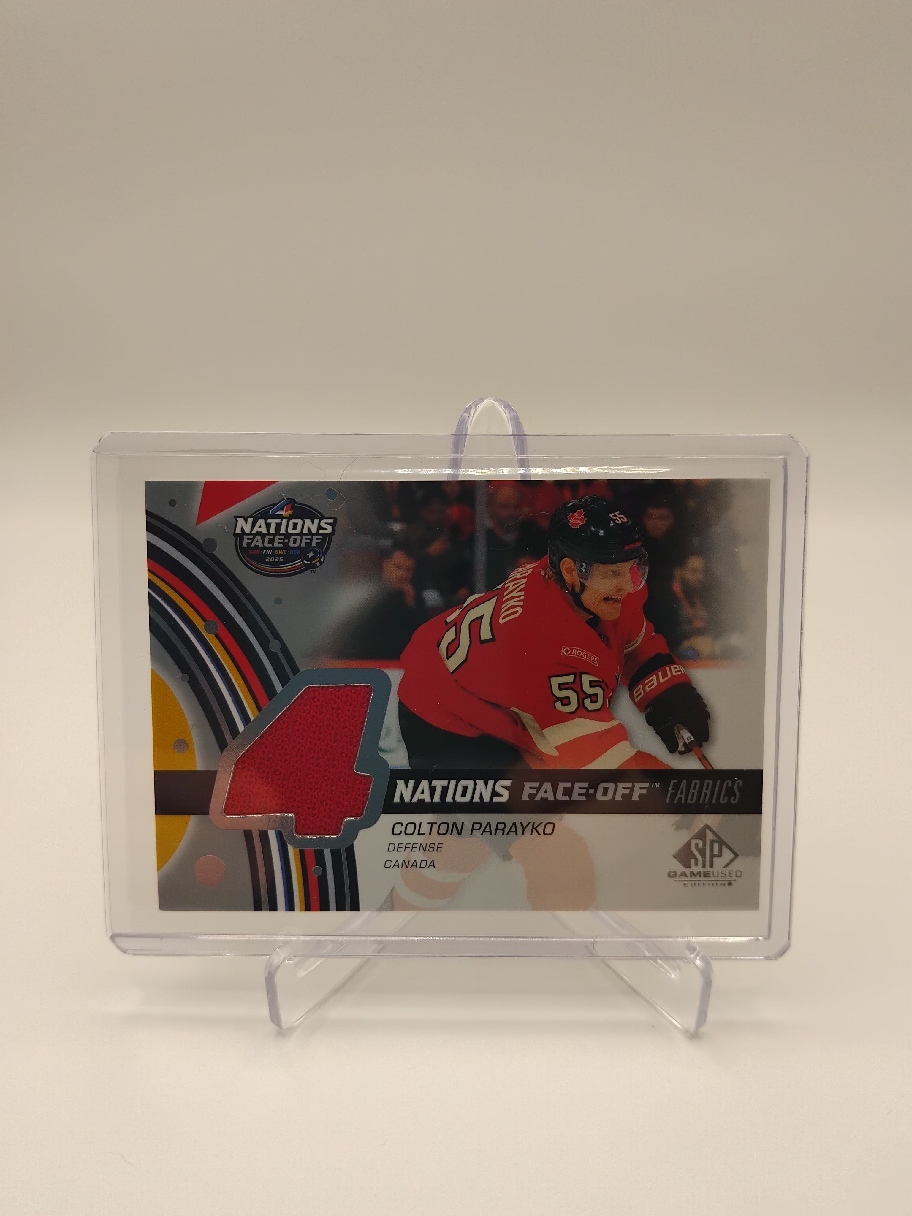 2025-26 SP Game Used Colton Parayko 4 Nations Faceoff