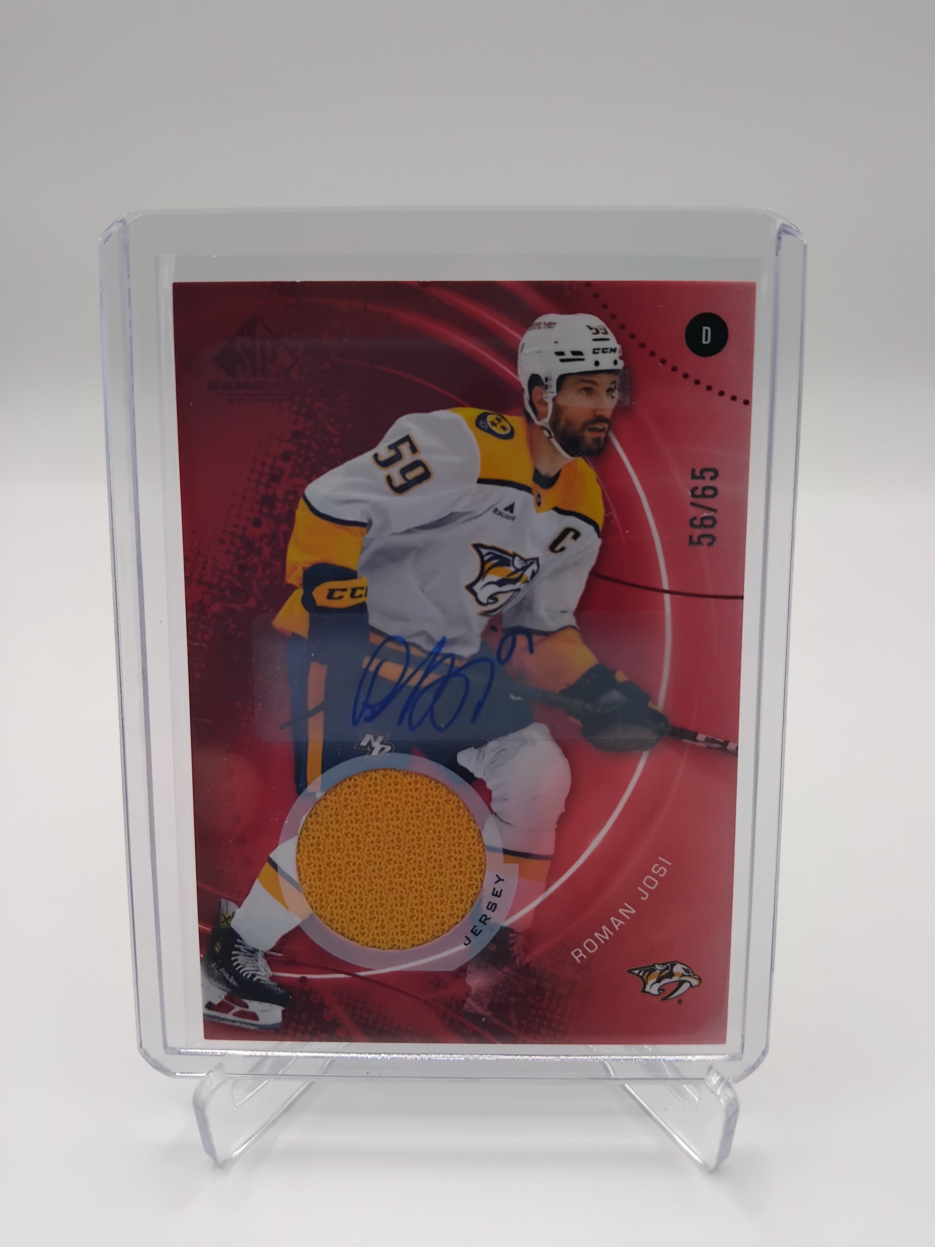2025-26 SP Game Used Roman Josi Jersey Auto 58/65