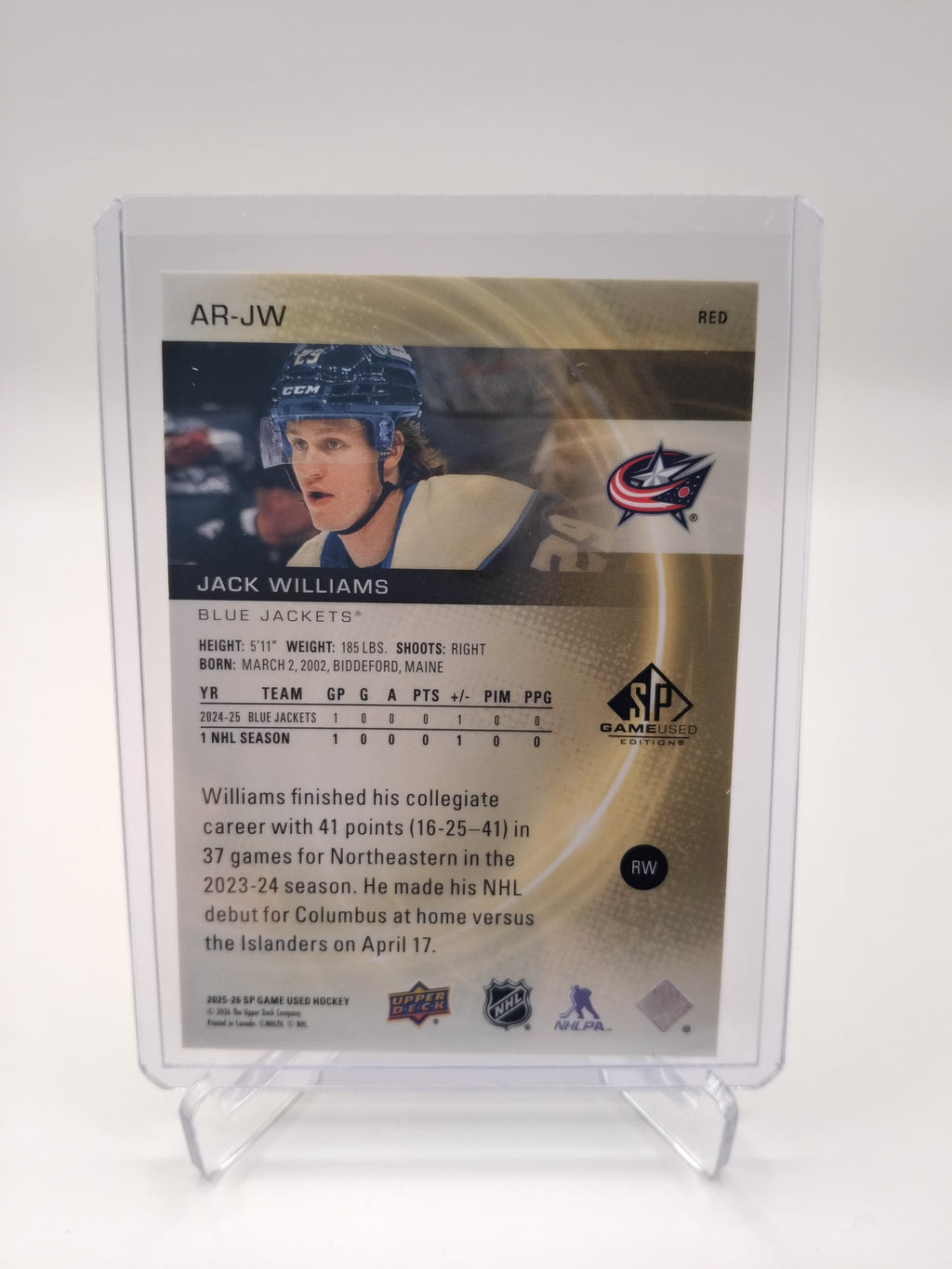 2025-26 SP Game Used Jack Williams 301/399