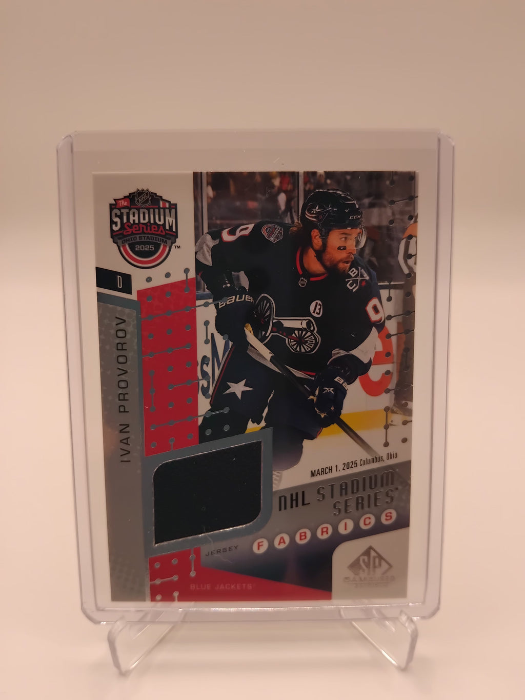 2025-26 SP Game Used Ivan Provorov Stadium Series Jersey