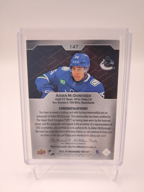 2023-24 Engrained Aiden McDonough Rookie Patch Auto 22/49