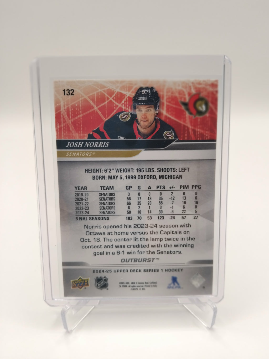 2024-25 Series 1 Josh Norris SIlver Outburst