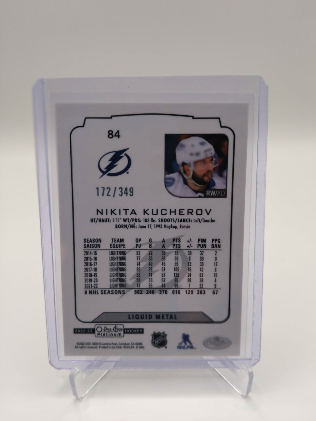 2022-23 OPC Platinum NIkita Kucherov Liquid Metal 172/349