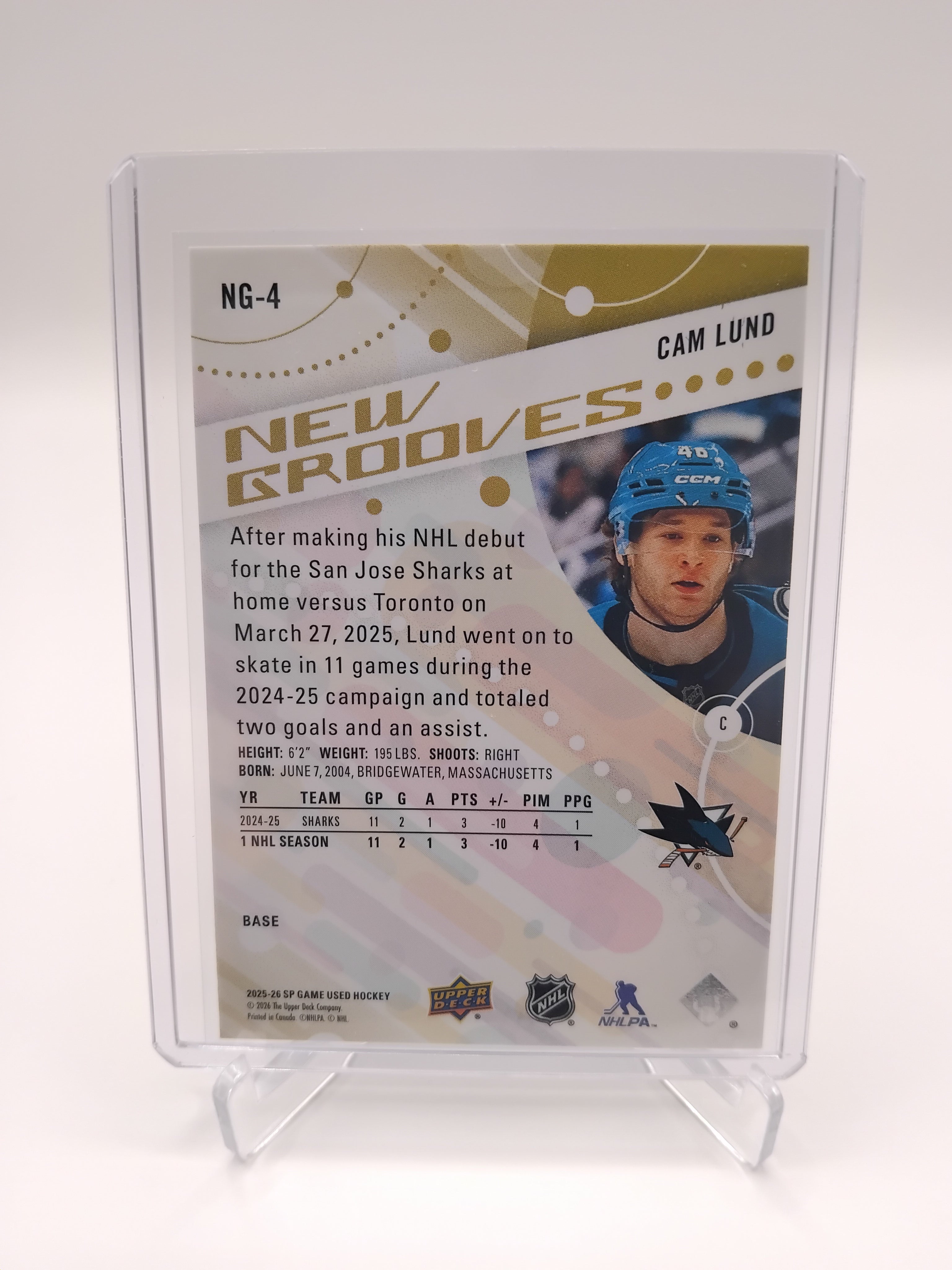 2025-26 SP Game Used Cam Lund New Grooves