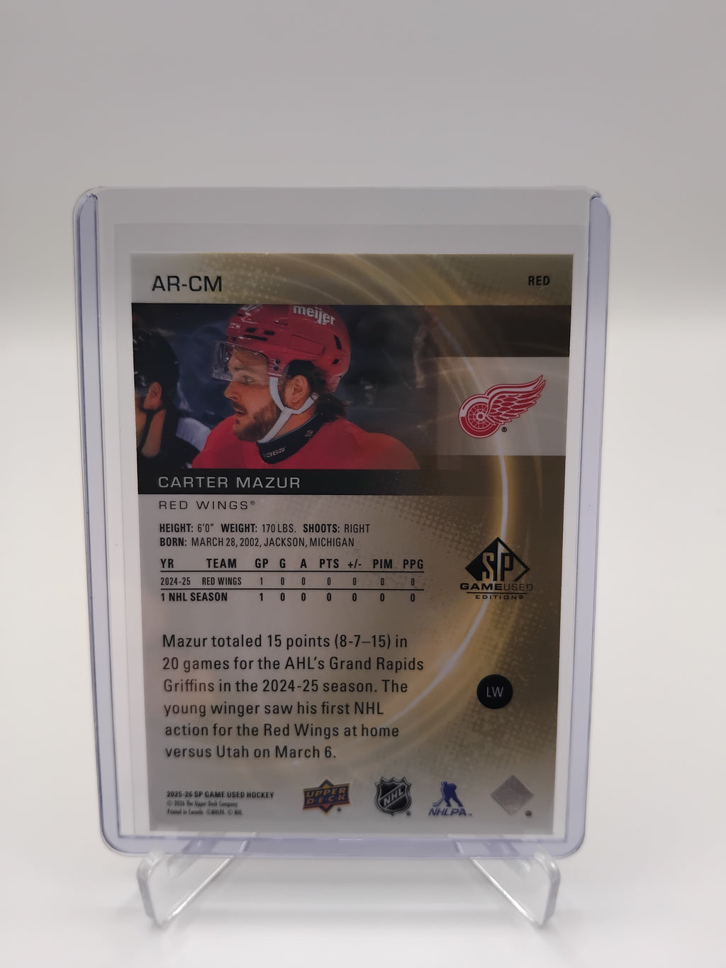 2025-26 SP Game Used Carter Mazur 145/399