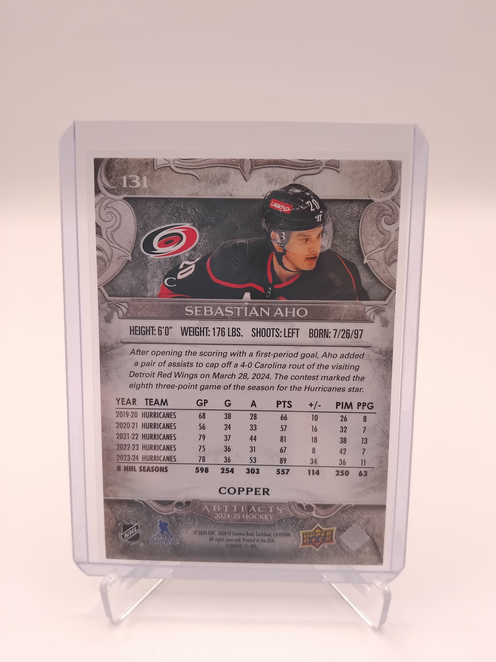 2024-25 Artifacts Sebastian Aho 20/99