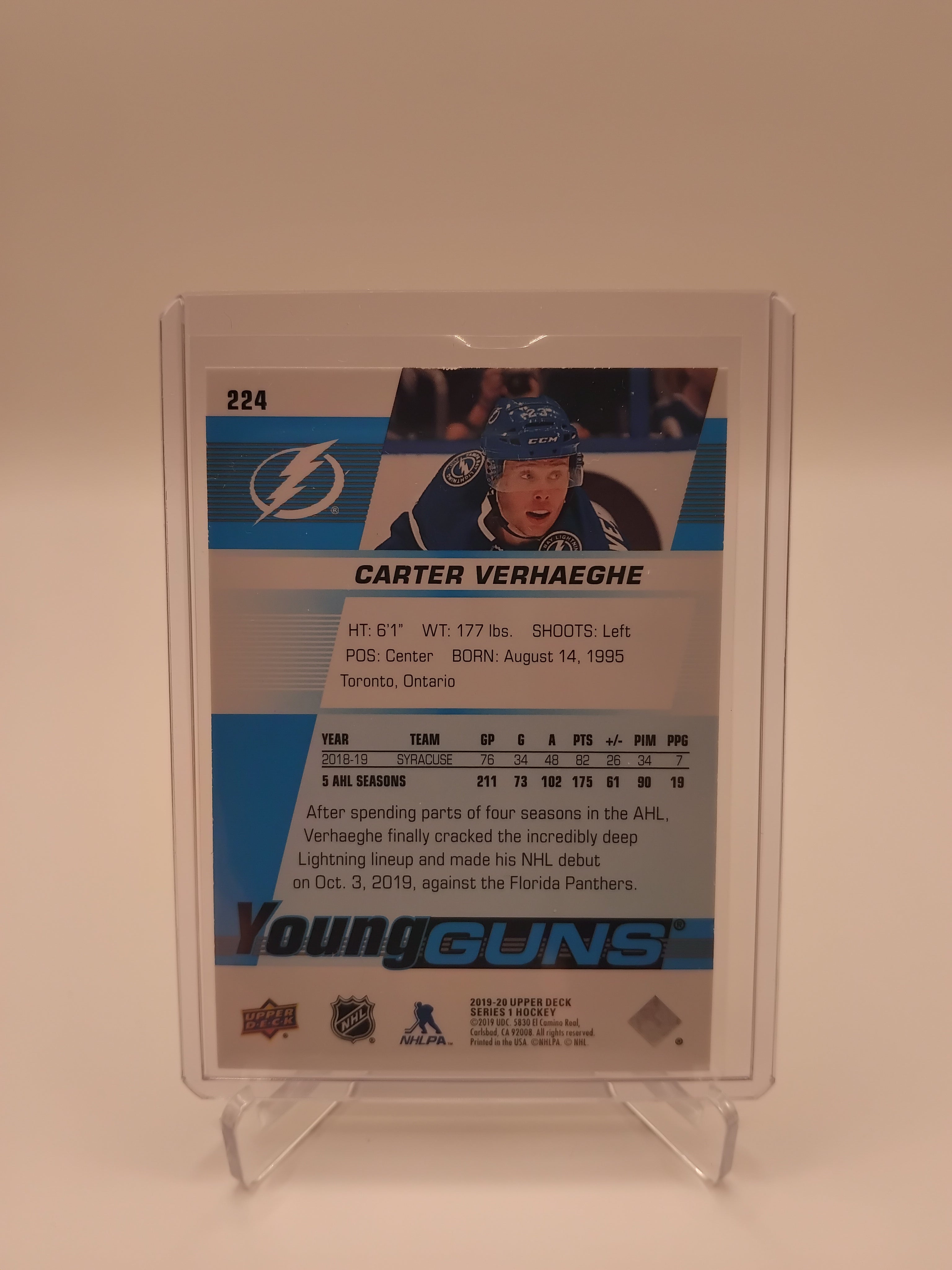 2019-20 Series 1 Carter Verhaeghe Young Guns