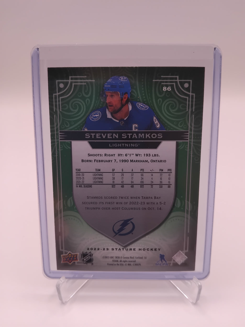 2022-23 Stature Steven Stamkos 03/99