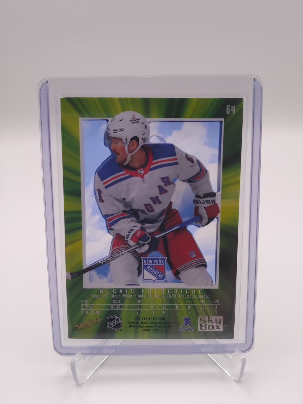 2023-24 Skybox EX-2000 Alexis Lafreniere