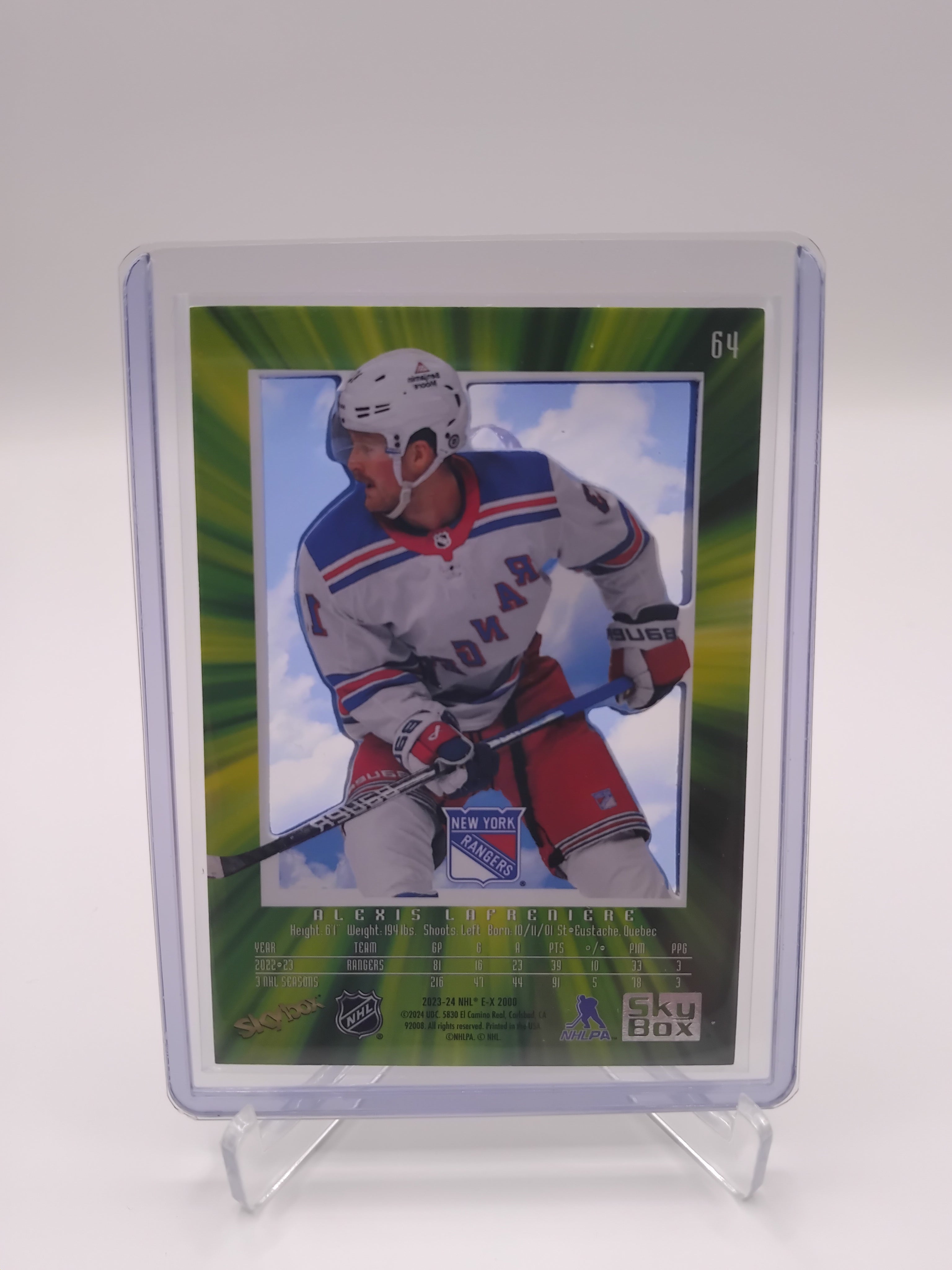 2023-24 Skybox EX-2000 Alexis Lafreniere