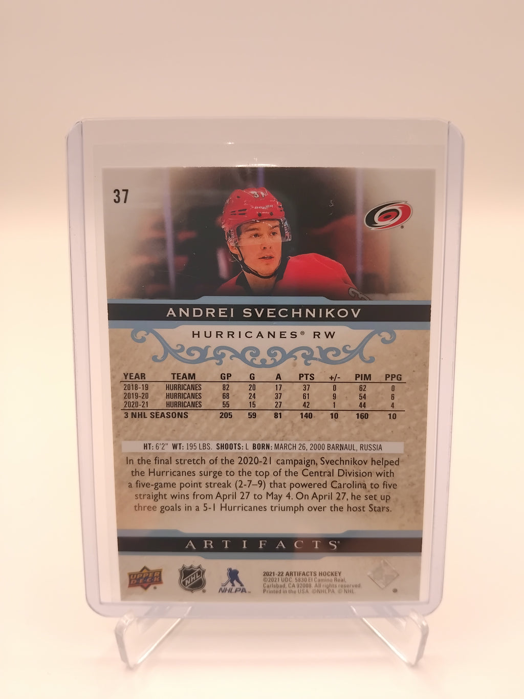 2021-22 Artifacts Andrei Svechnikov 39/85