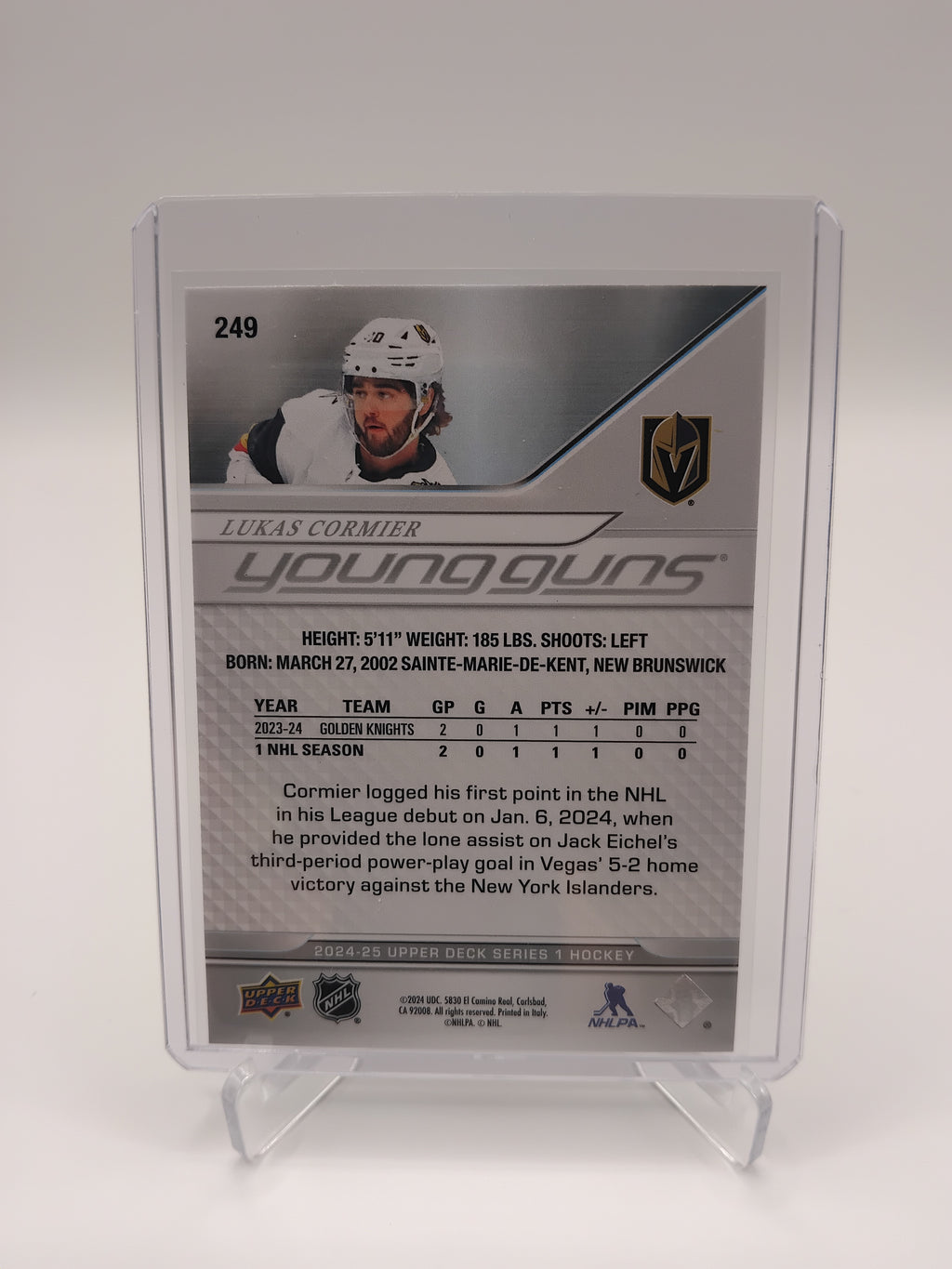 2024-25 Series 1 Lukas Cormier Young Guns