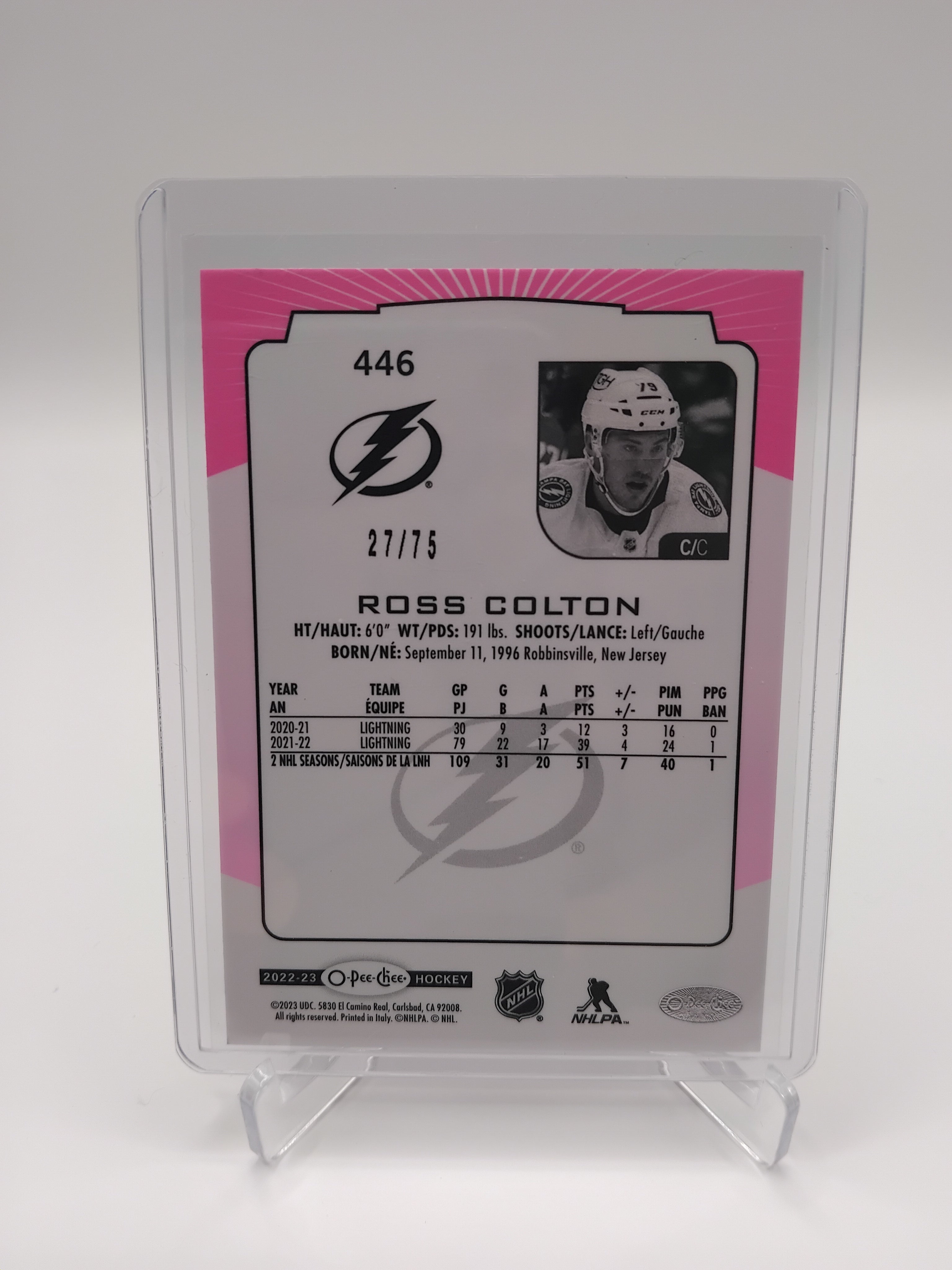 2022-23 OPC Ross Colton Pink 27/75